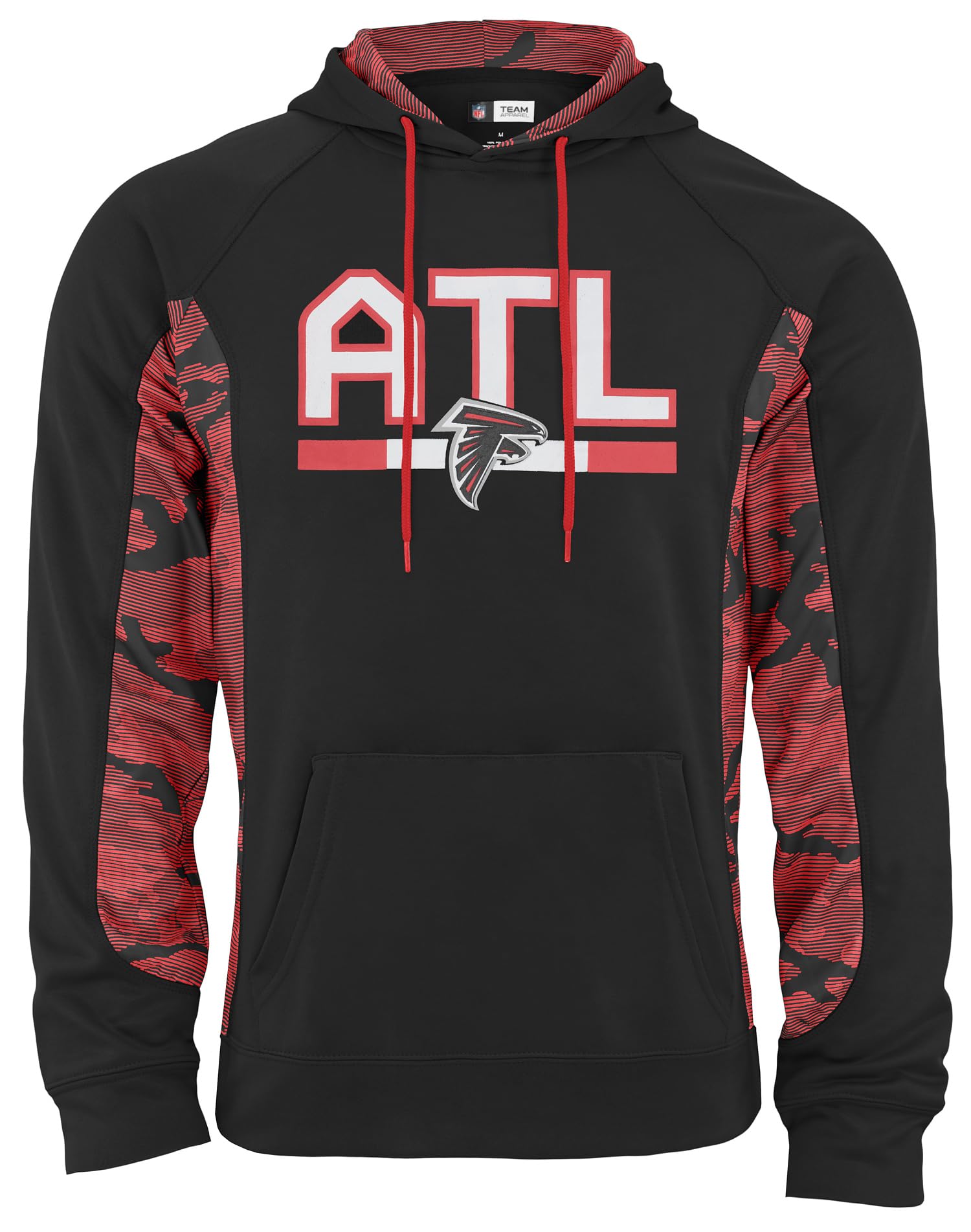 Zubaz NFL Men's Elevated Hoodie With Camo Lines, Atlanta Falcons