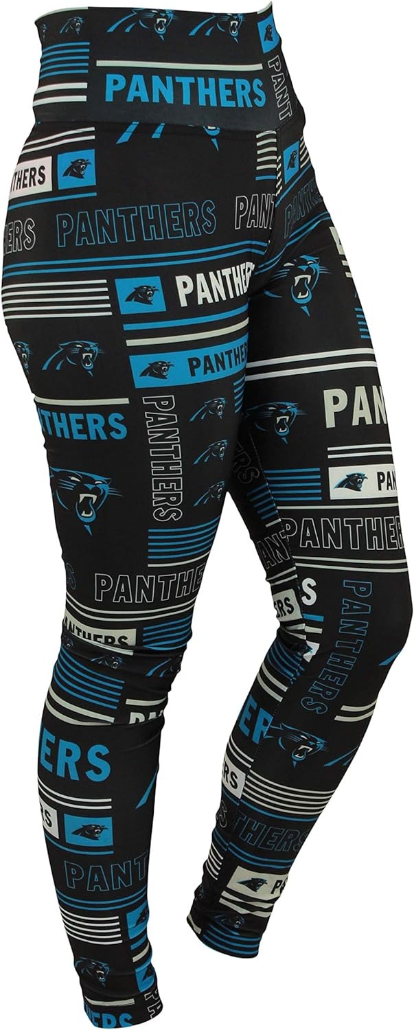 Zubaz NFL CAROLINA PANTHERS TEAM COLOR COLUMN LEGGING