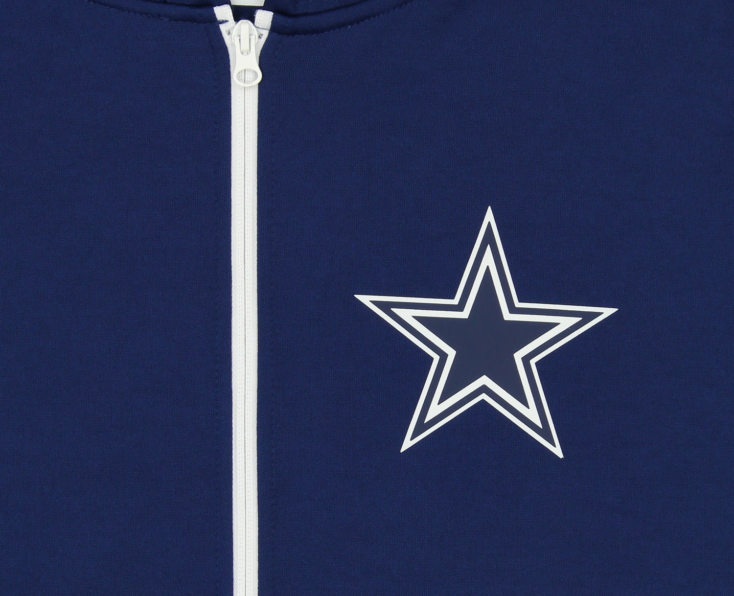 Zubaz Dallas Cowboys NFL Men's Full Zip Hoodie with Zebra Print Detail