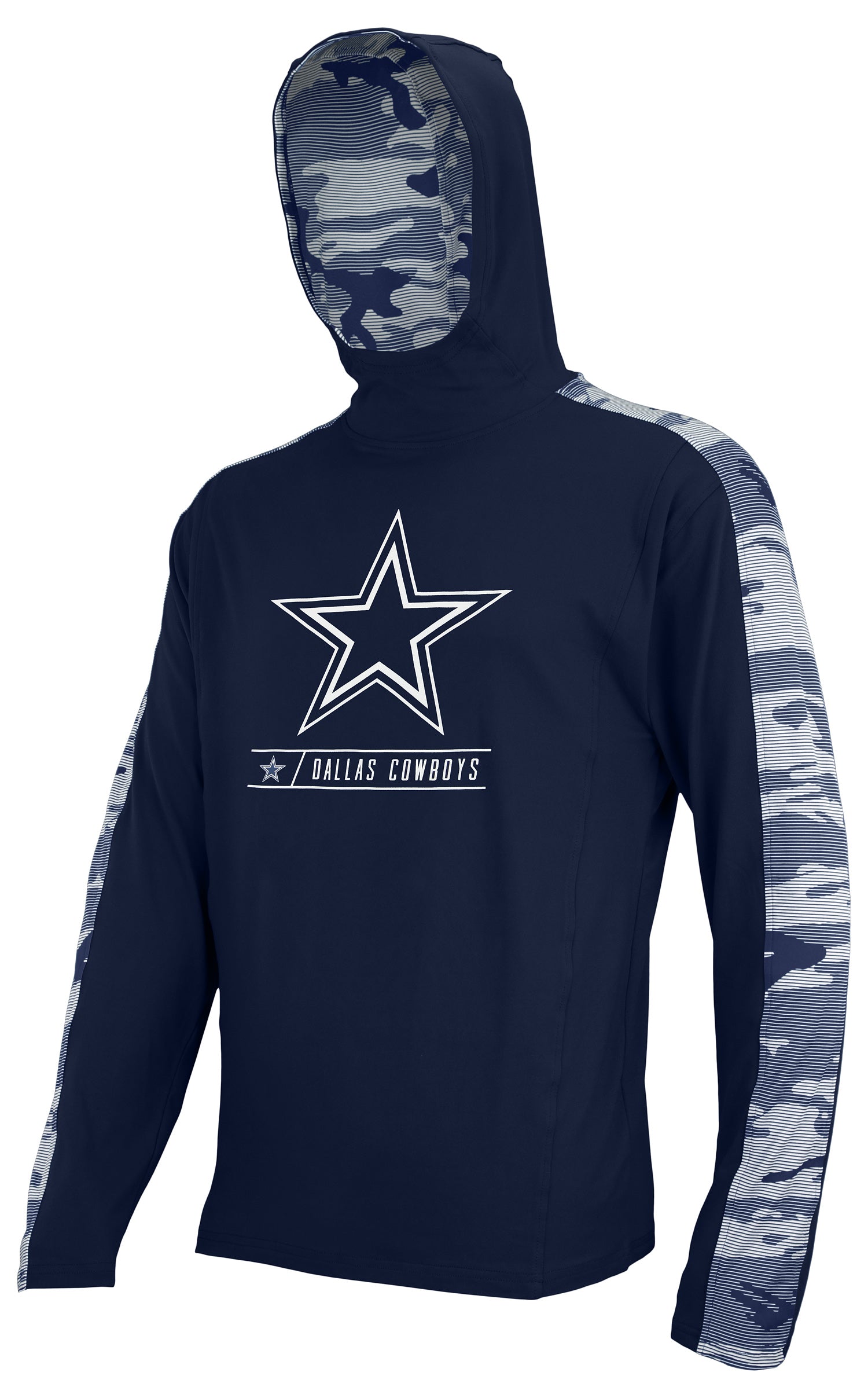 Zubaz NFL Men's Dallas Cowboys Elevated Lightweight Hoodie W/ Camo Accents