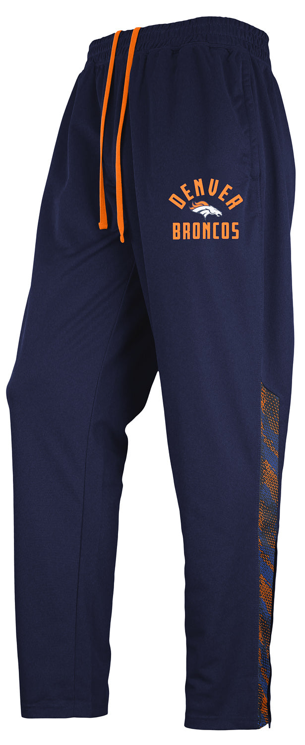 Zubaz NFL Men's Denver Broncos Viper Accent Elevated Jacquard Track Pants