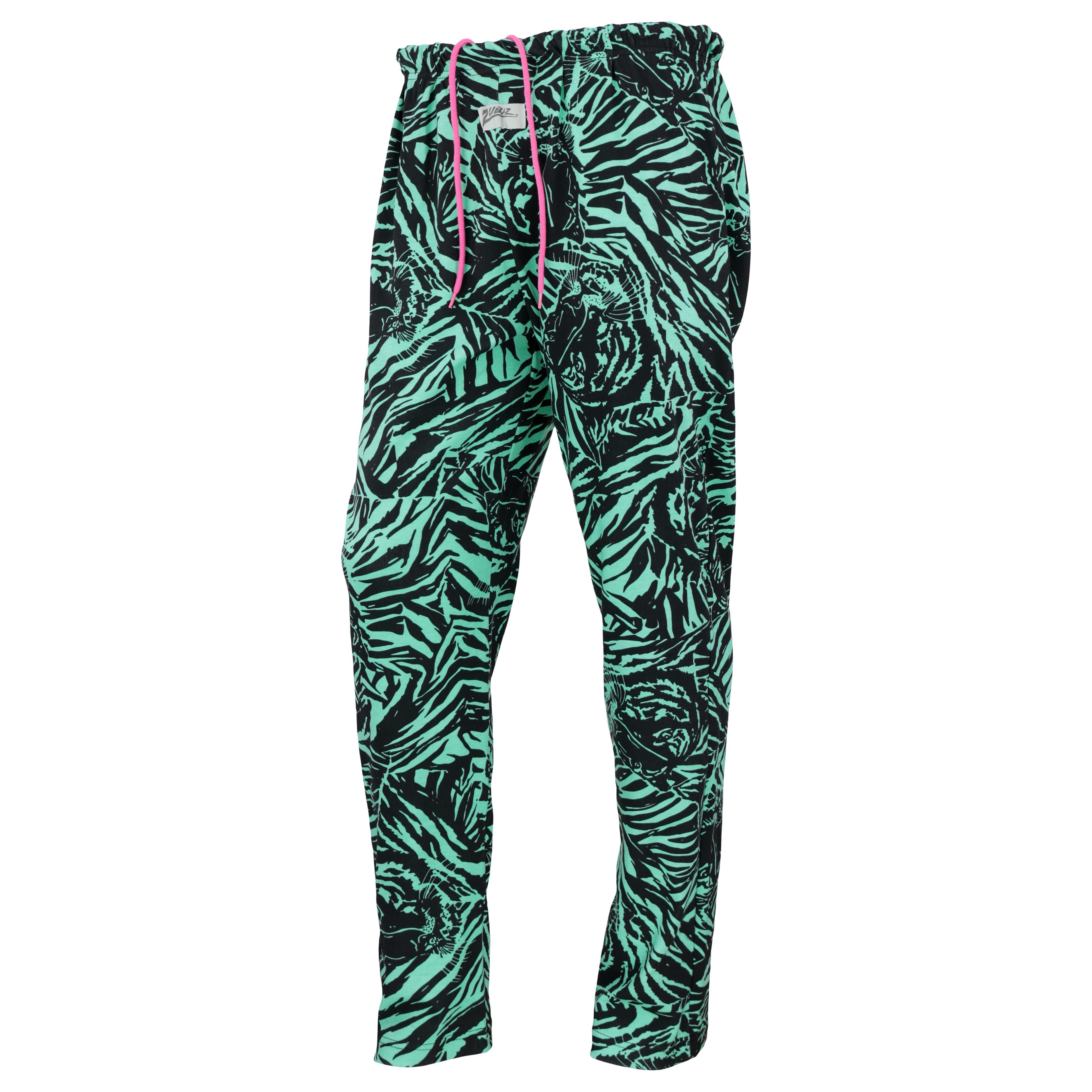 Zubaz 88 Men's The Original Pants - MINT/BLACK TIGER