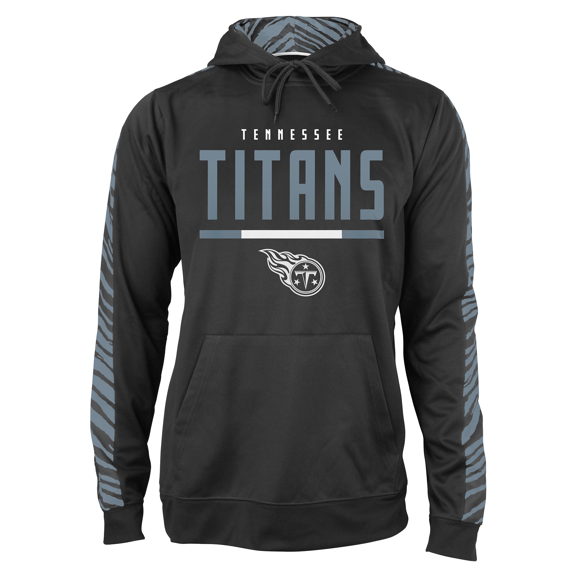 Zubaz NFL Men's Tennessee Titans Performance Hoodie w/ Oxide Zebra Sleeves