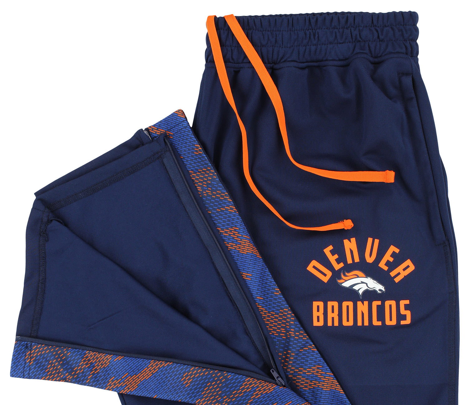 Zubaz NFL Men's Denver Broncos Viper Accent Elevated Jacquard Track Pants