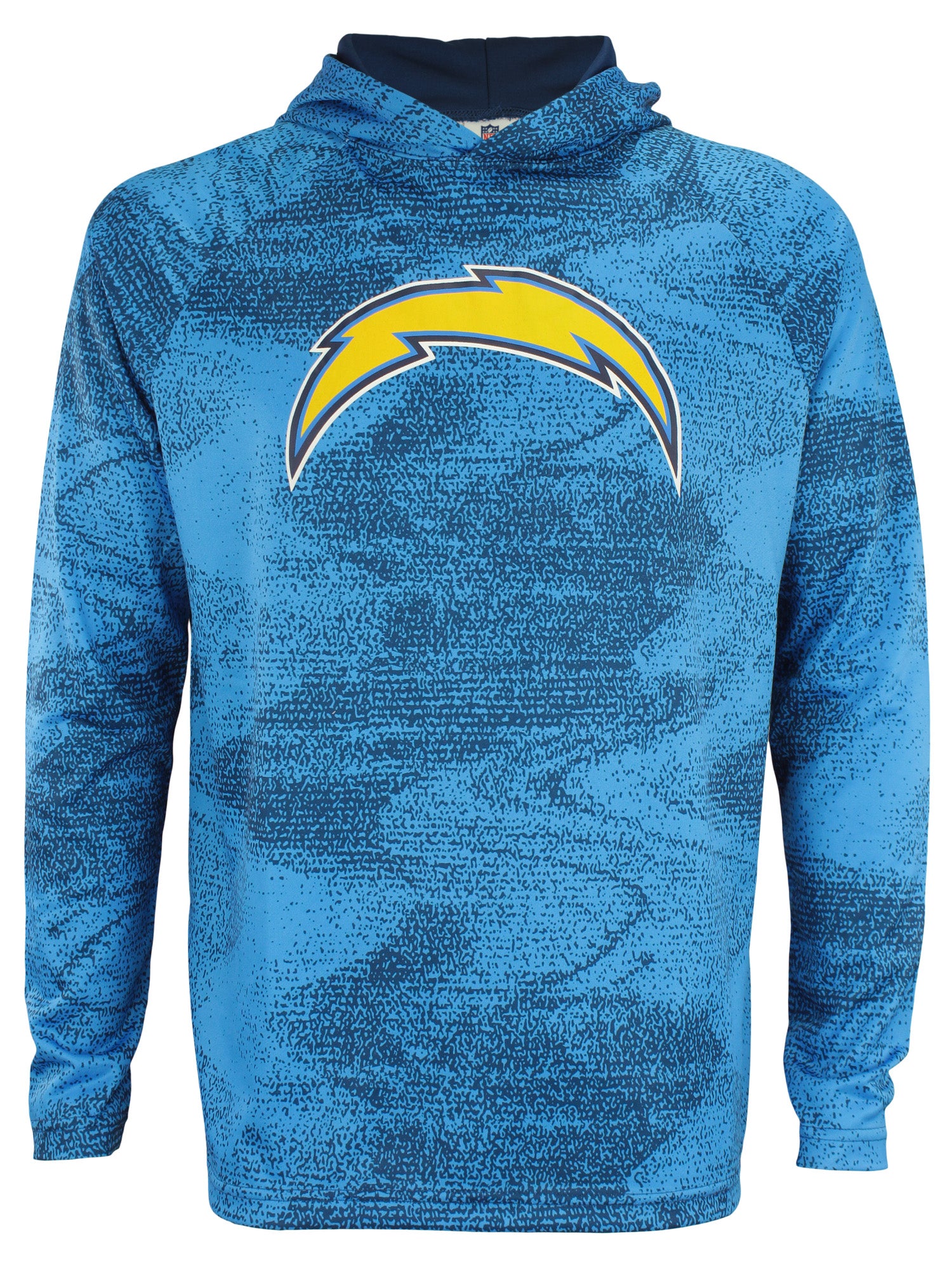 Zubaz NFL Los Angeles Chargers Men's Static Body Lightweight French Terry Hoodie