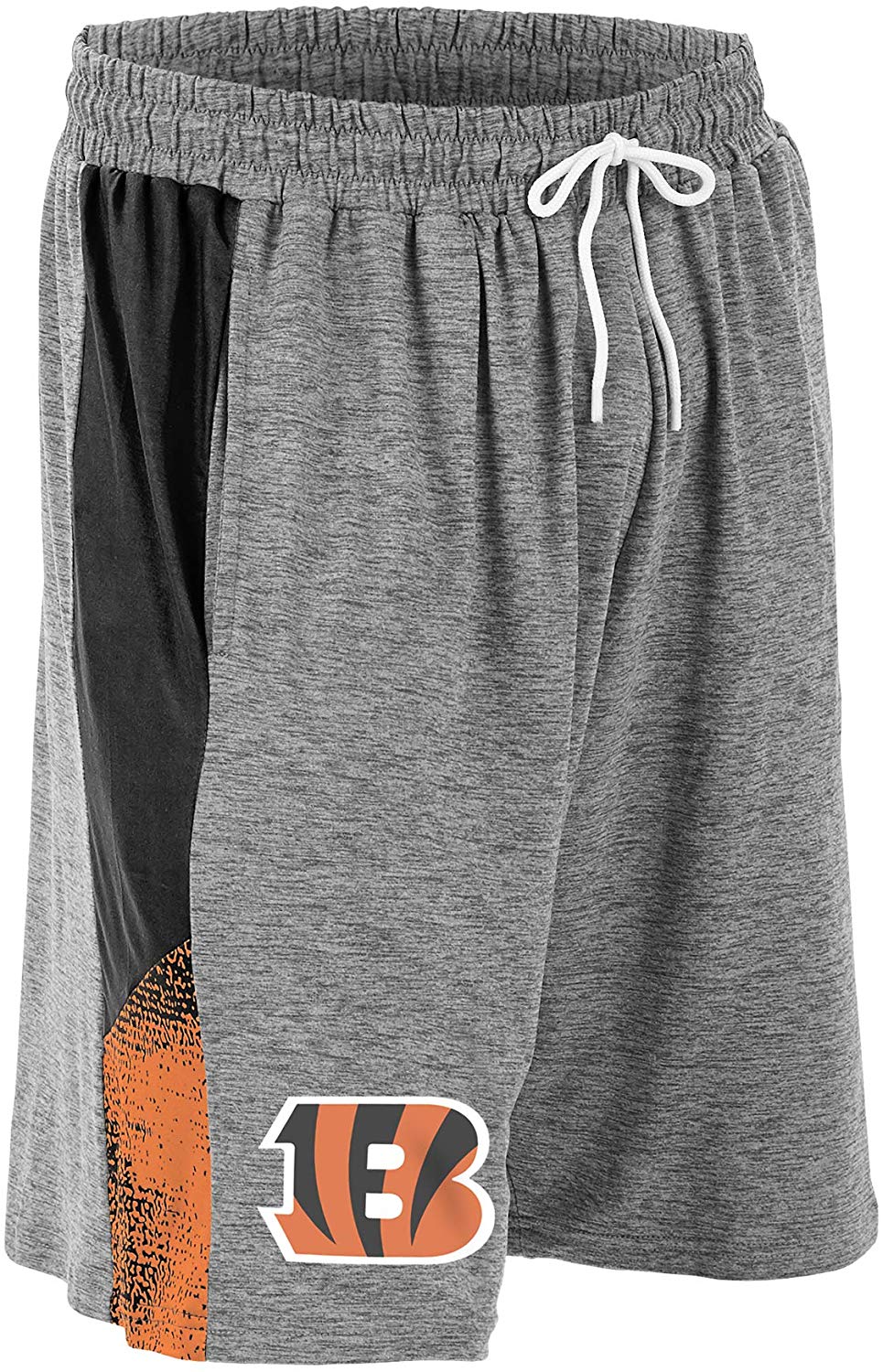 Zubaz NFL Football Mens Cincinnati Bengals Gray Space Dye Shorts