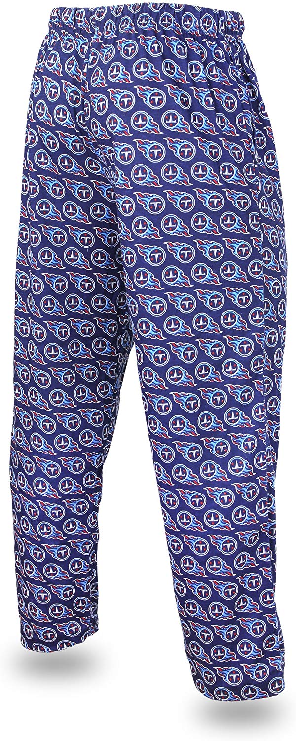 Zubaz NFL Football Men's Tennessee Titans Print Logo Comfy Pants