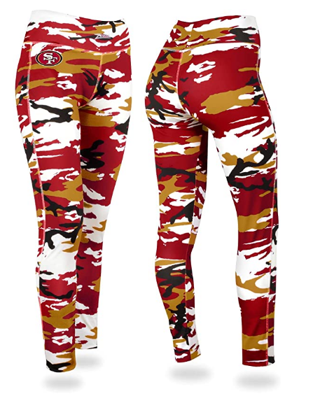 Zubaz NFL Women's San Francisco 49ers Camo Print Legging Bottoms