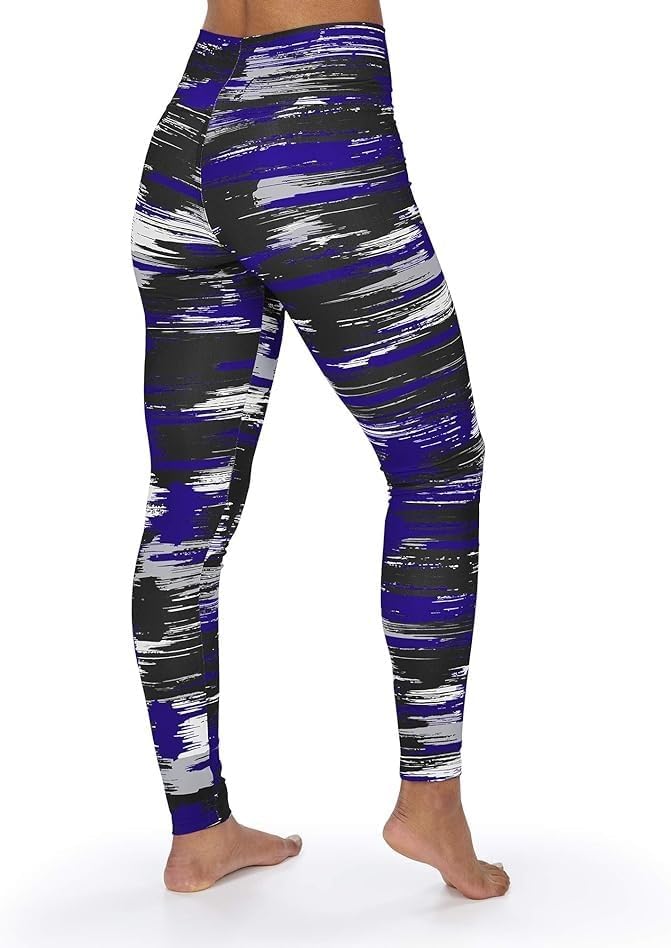 Zubaz NFL WOMEN'S BALTIMORE RAVENS TEAM COLOR BRUSHED PAINT LEGGING