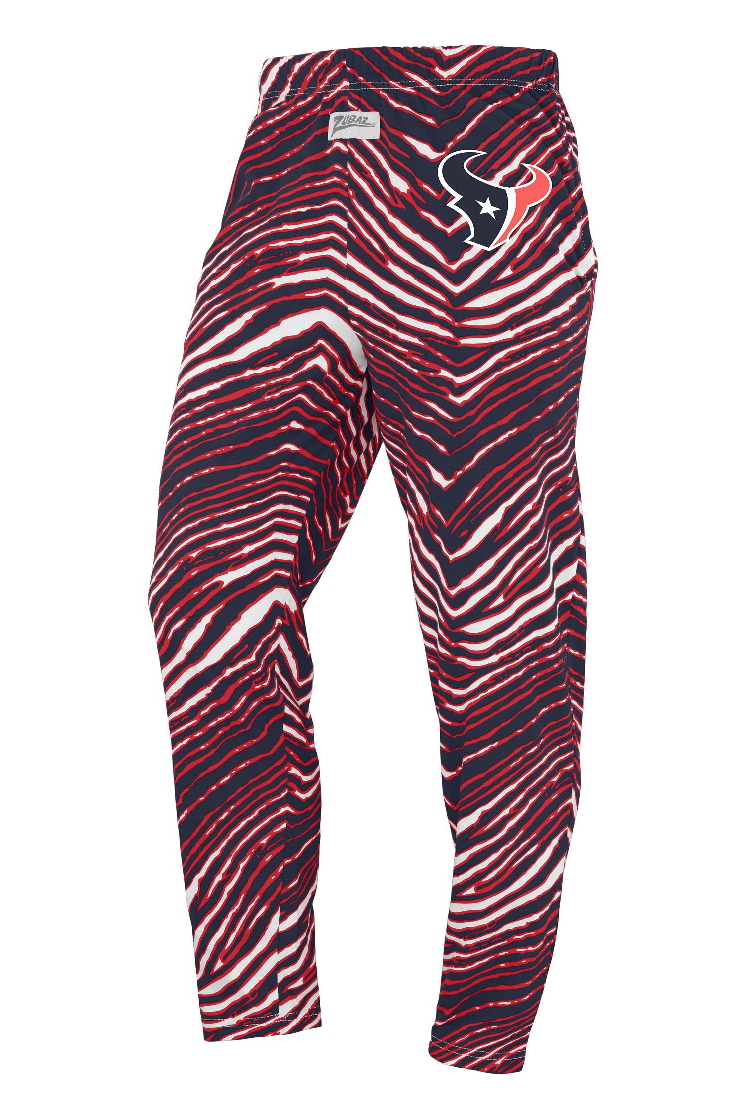 Zubaz NFL Adult Unisex Z88 Zebra Pants, Houston Texans For Men and Women