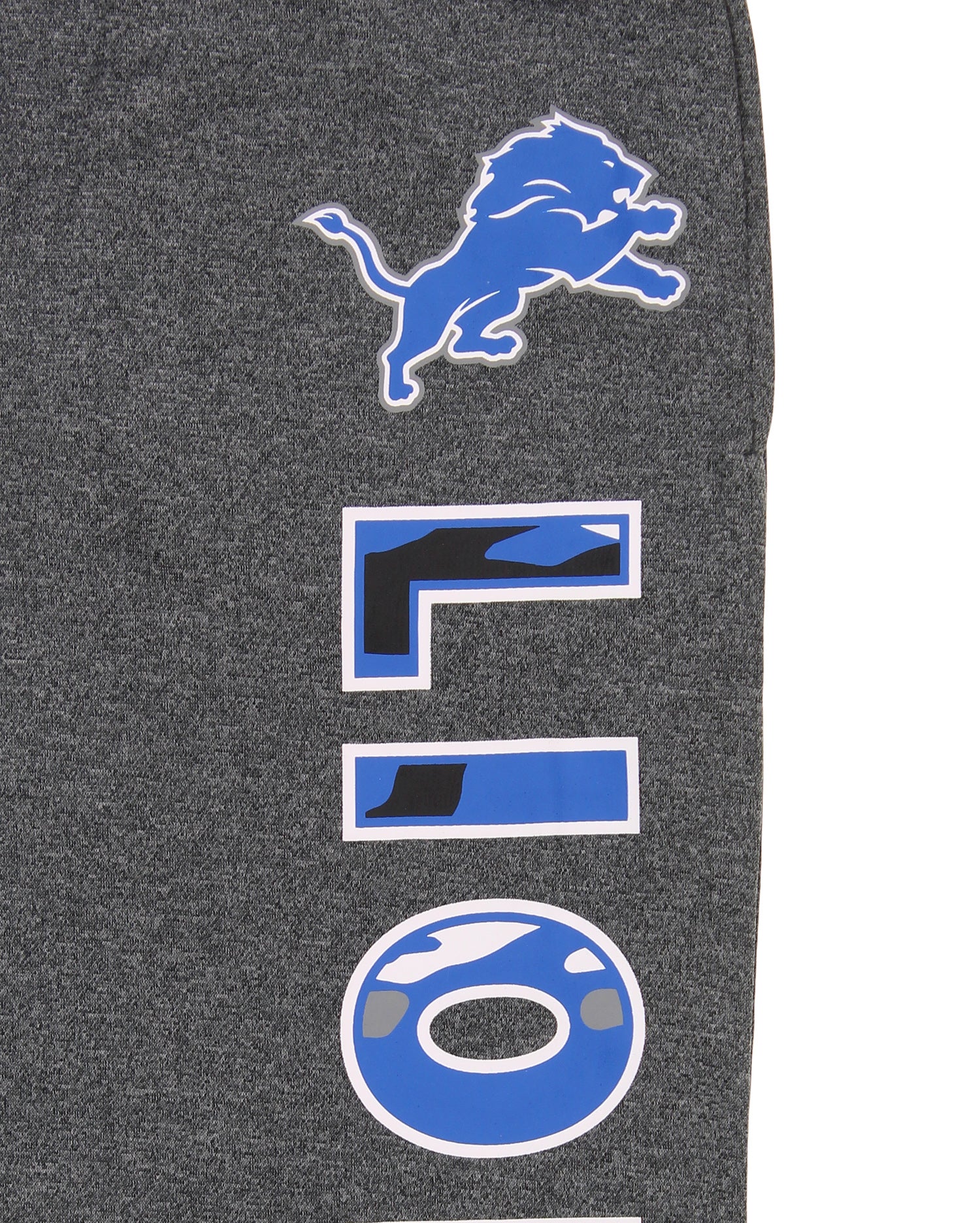 Zubaz NFL Men's Detroit Lions Poly Fleece Heather Gray Sweatpants