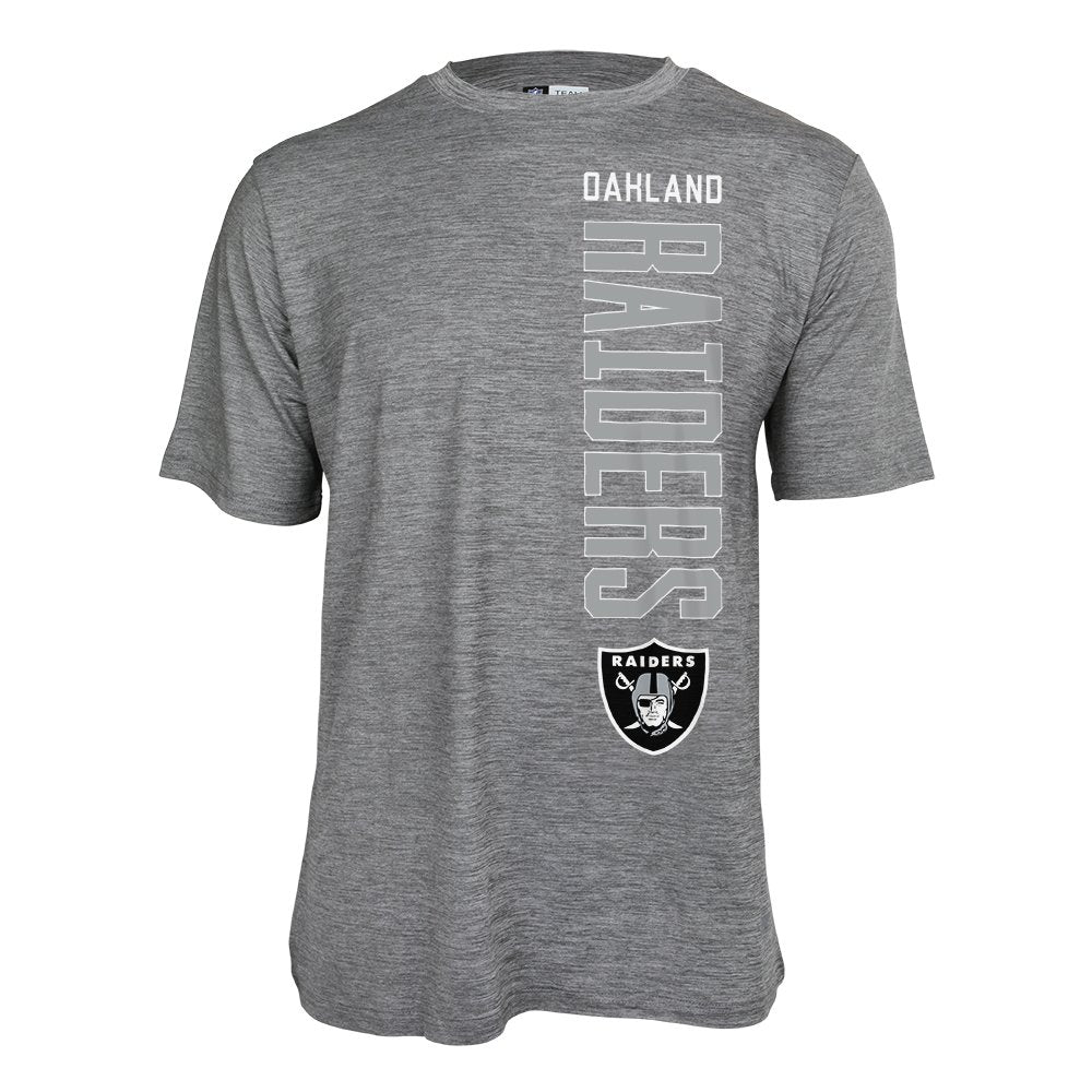 Zubaz NFL Men's Oakland Raiders Vertical Team Name Graphic Tee