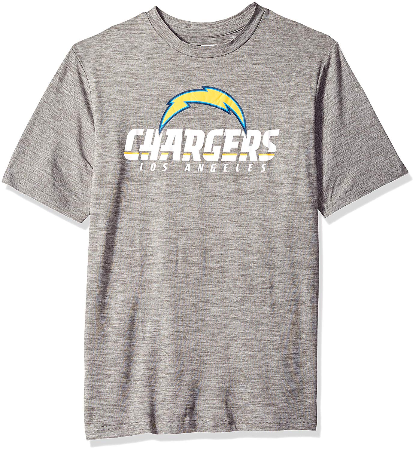 Zubaz NFL Men's Los Angeles Chargers Team Name and Logo Wordmark Tee