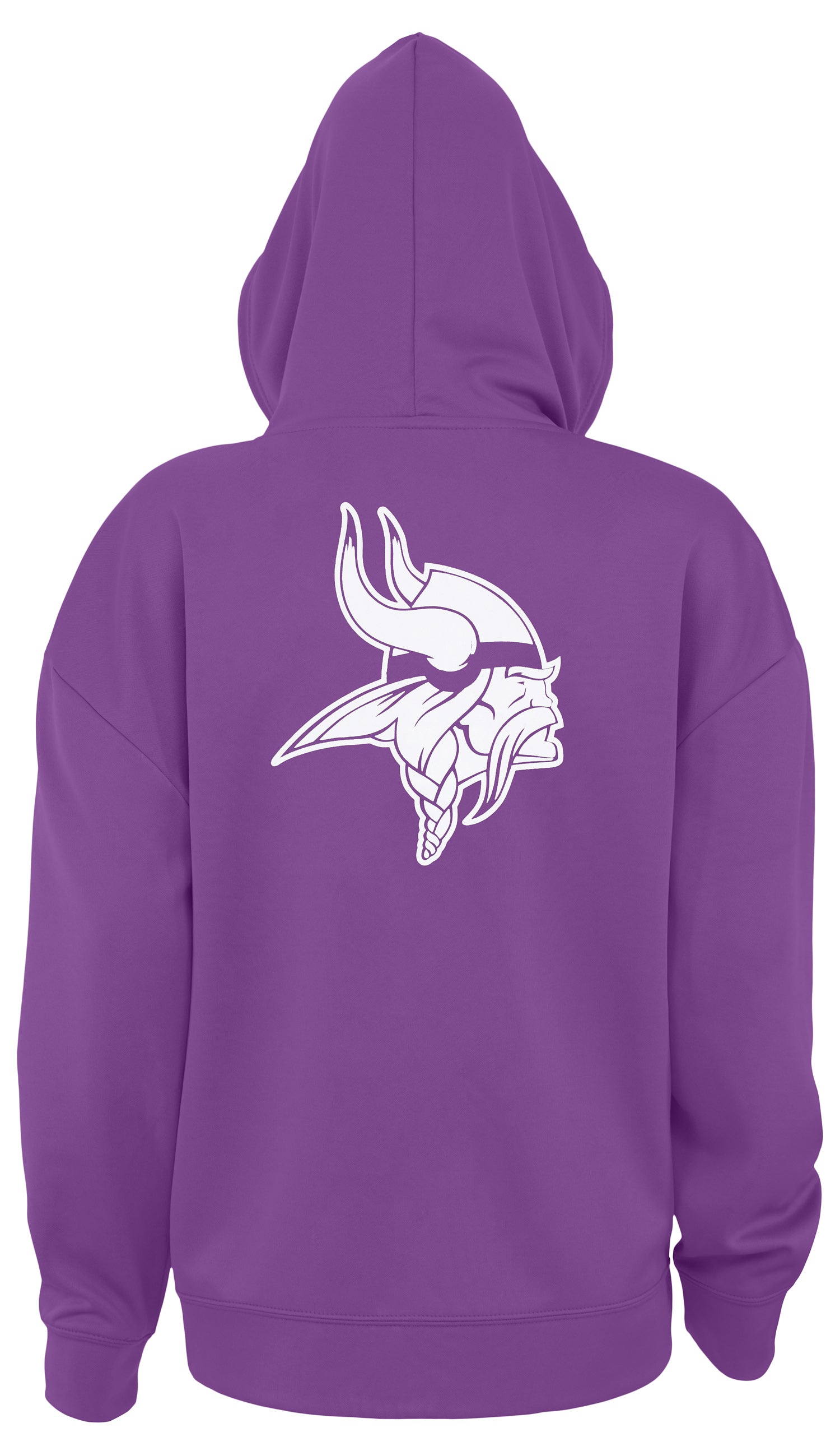 Zubaz NFL Women's Standard Full Zip Hoodie Minnesota Vikings