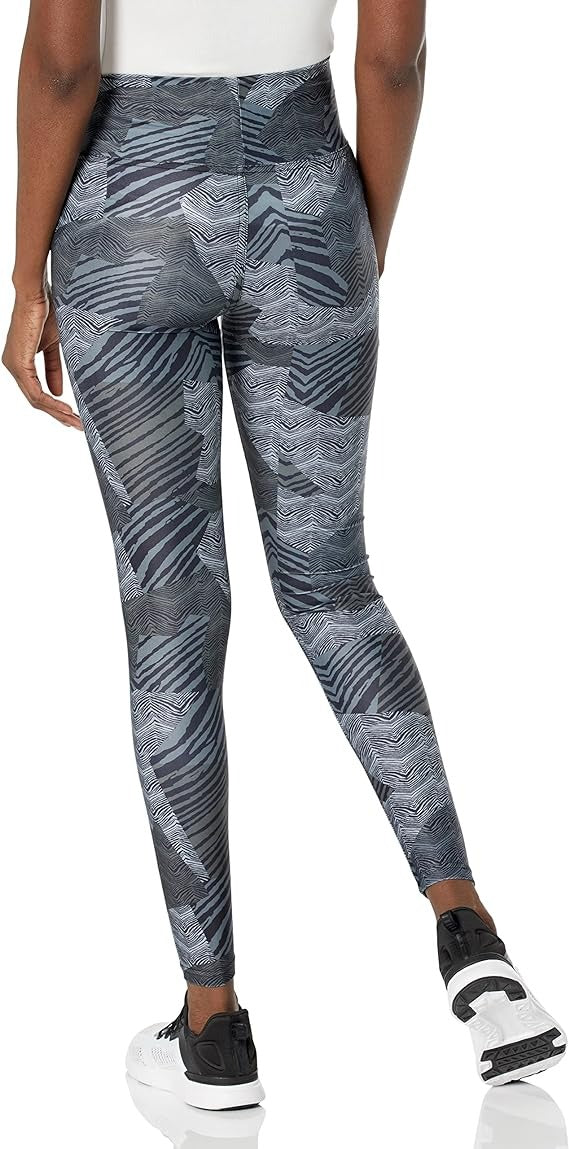 Zubaz Women's Minnesota Vikings Tonal Black Patchwork Zebra Legging