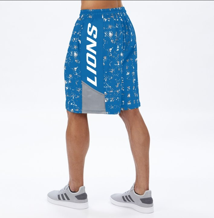 Zubaz NFL Men's Detroit Lions Color Grid Shorts