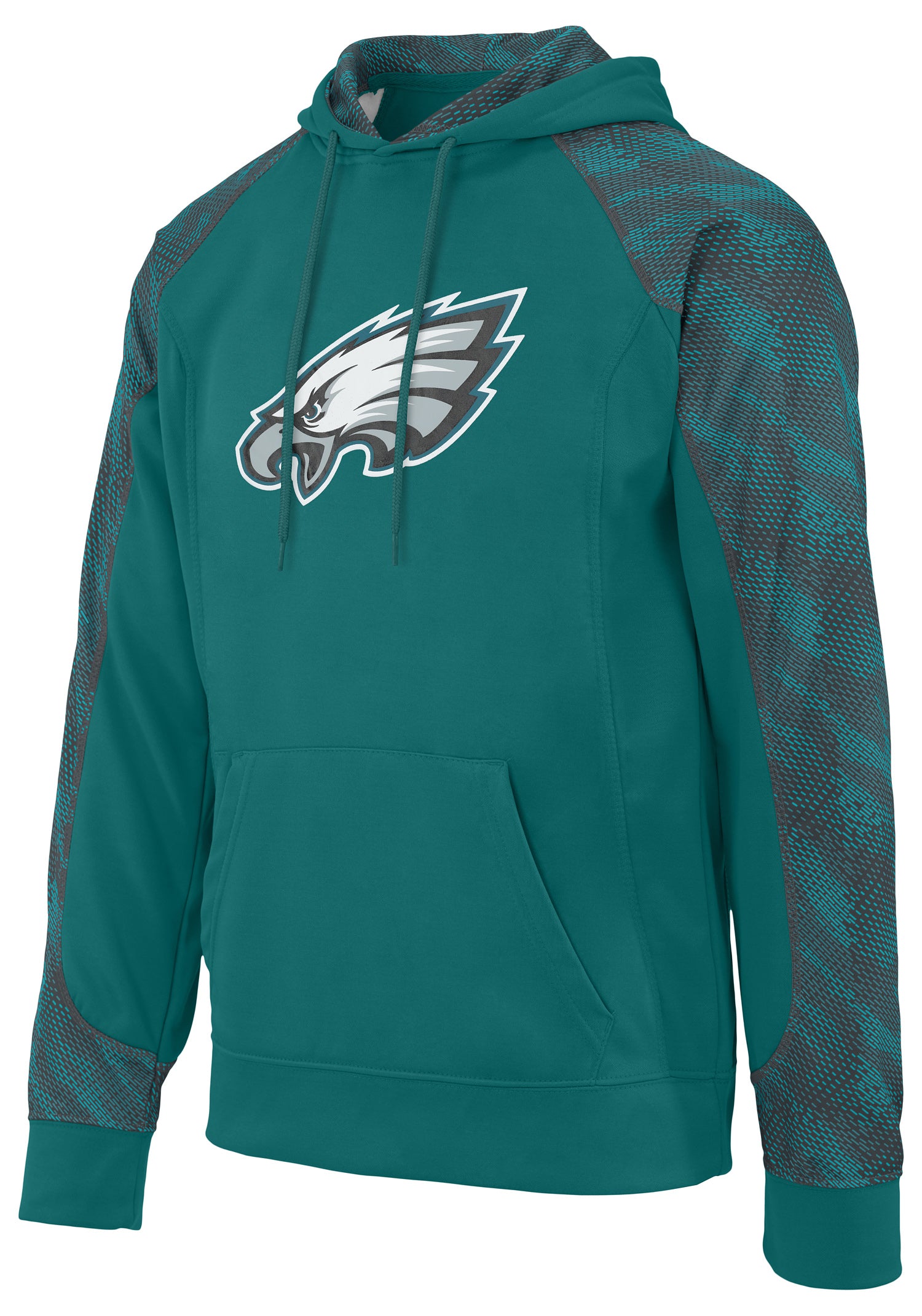 Zubaz NFL Men's Elevated Logo Viper Hoodie Philadelphia Eagles