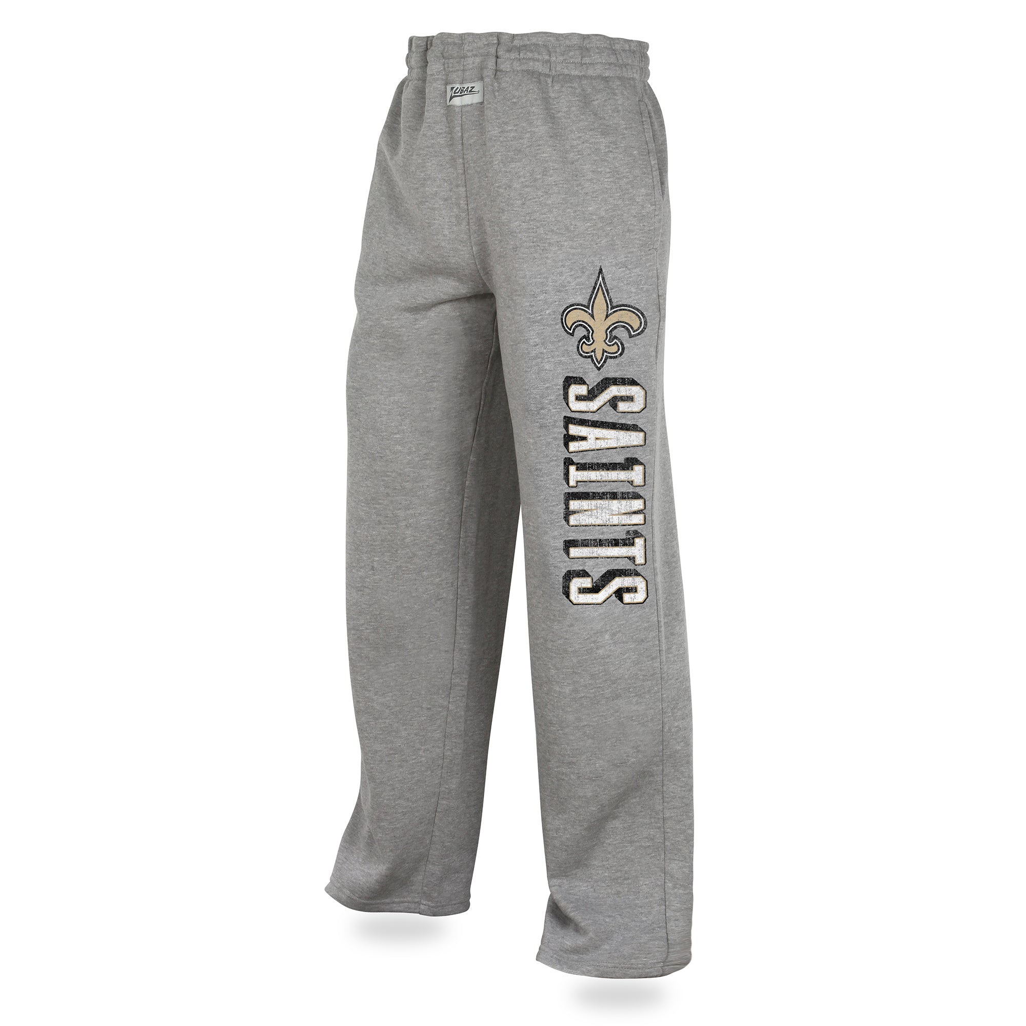 Zubaz NFL Men's New Orleans Saints Sweatpants, Heather Gray