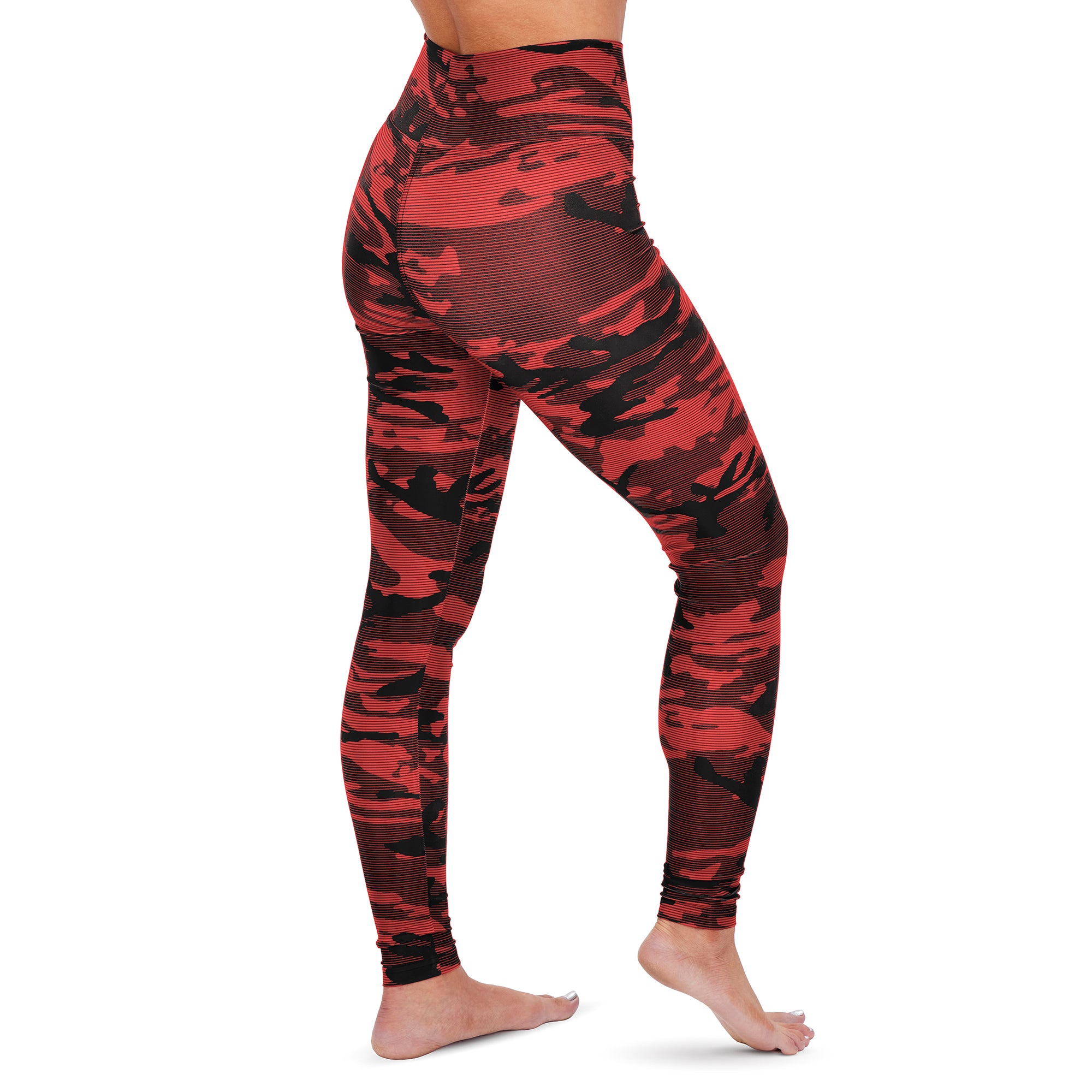 Zubaz Women's NFL Atlanta Falcons Marled Camo Lines Leggings