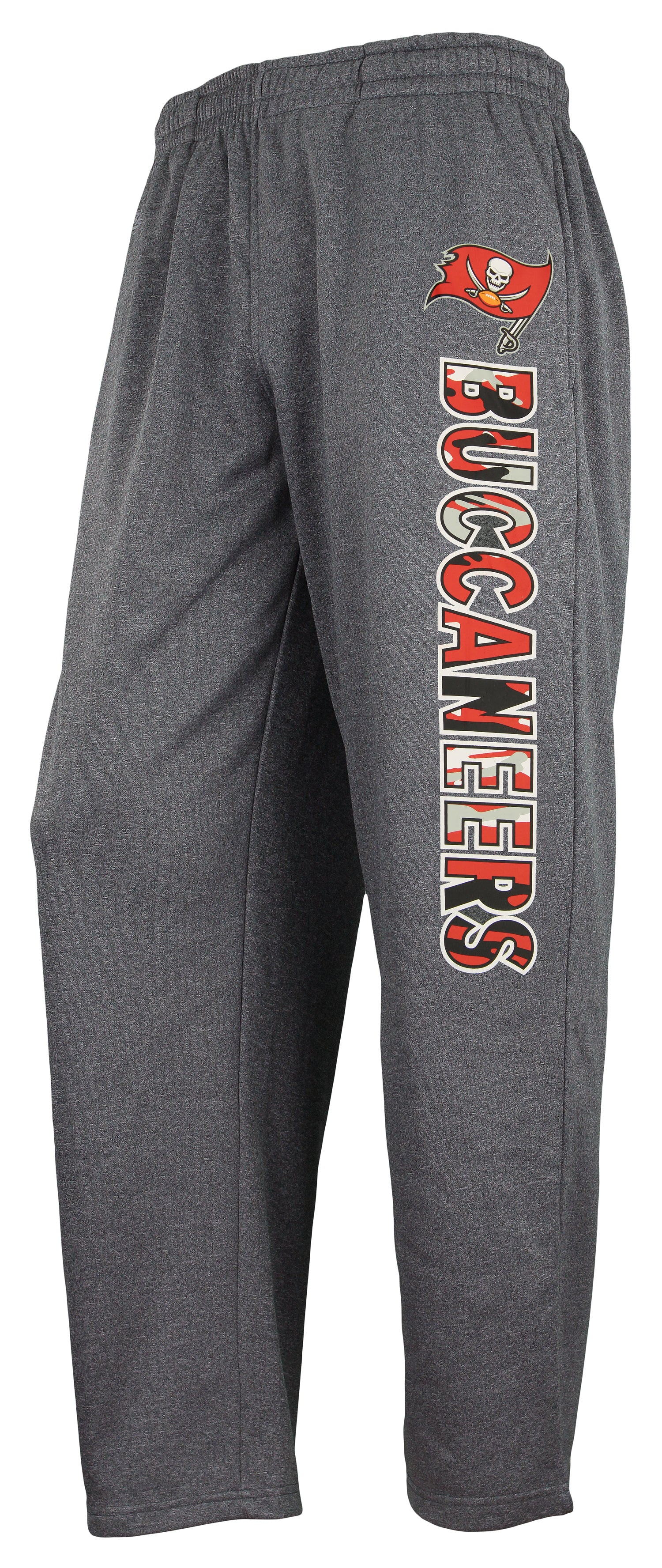 Zubaz NFL Men's Tampa Bay Buccaneers Poly Fleece Dark Heather Gray Sweatpants