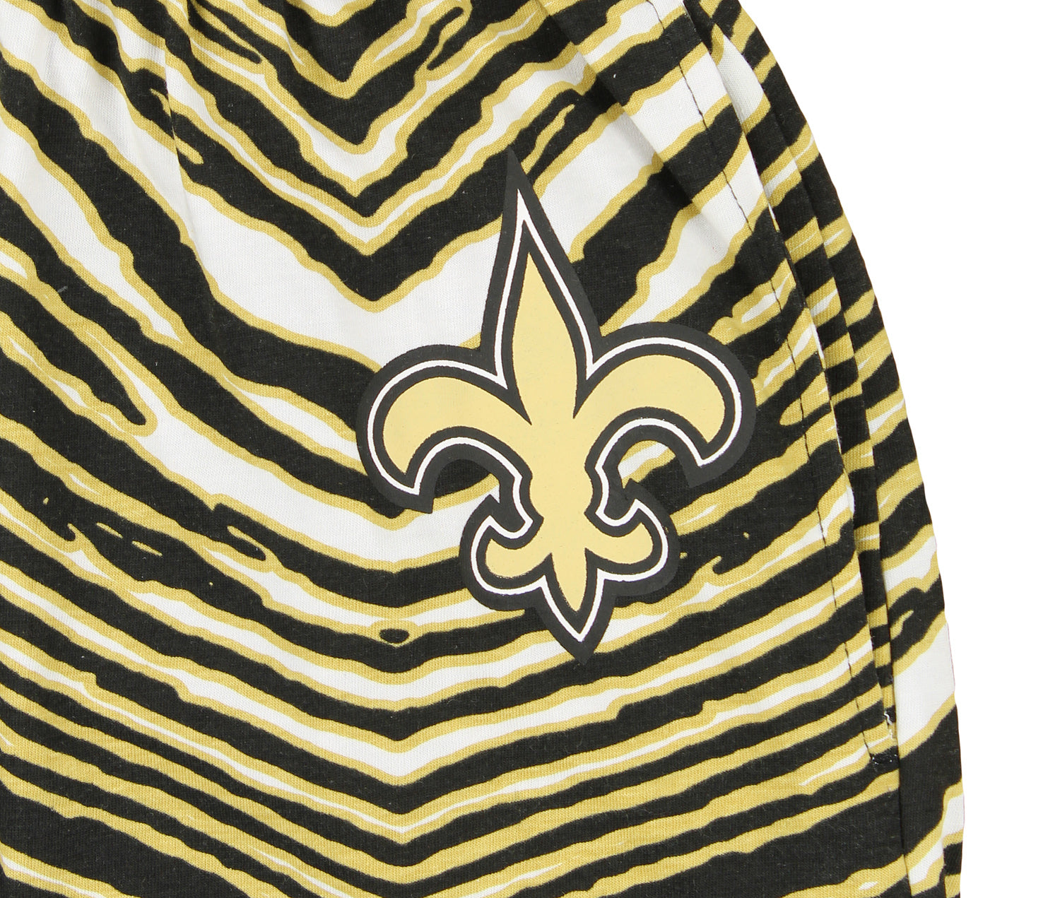 Zubaz New Orleans Saints NFL Men's Zebra Left Hip Logo Lounge Pant