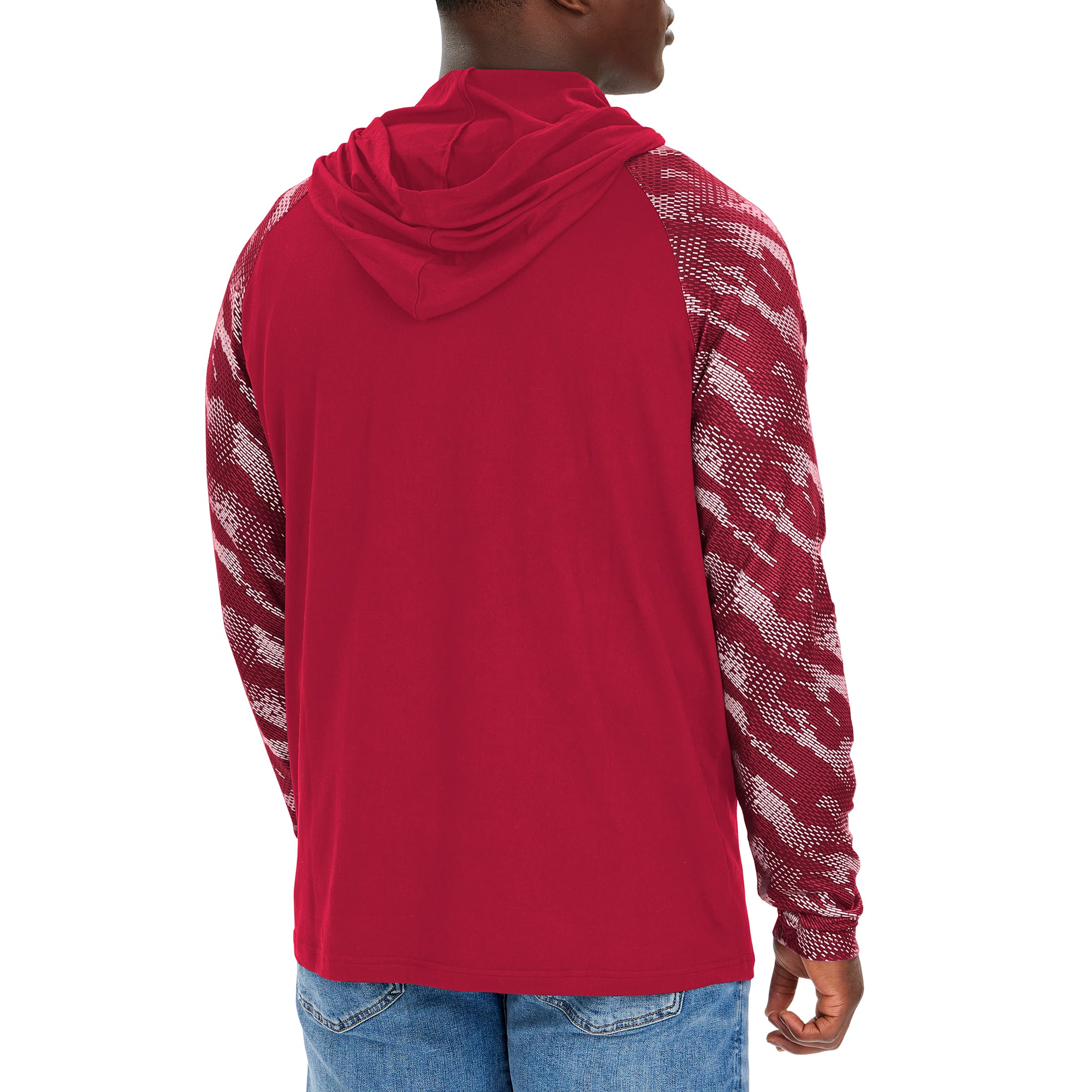 Zubaz NFL Men's Arizona Cardinals Viper Print Pullover Hooded Sweatshirt