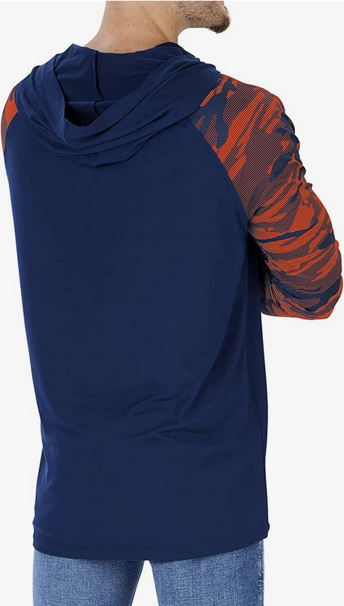 Zubaz Chicago Bears NFL Men's Lightweight Hoodie with Team Camo Sleeves