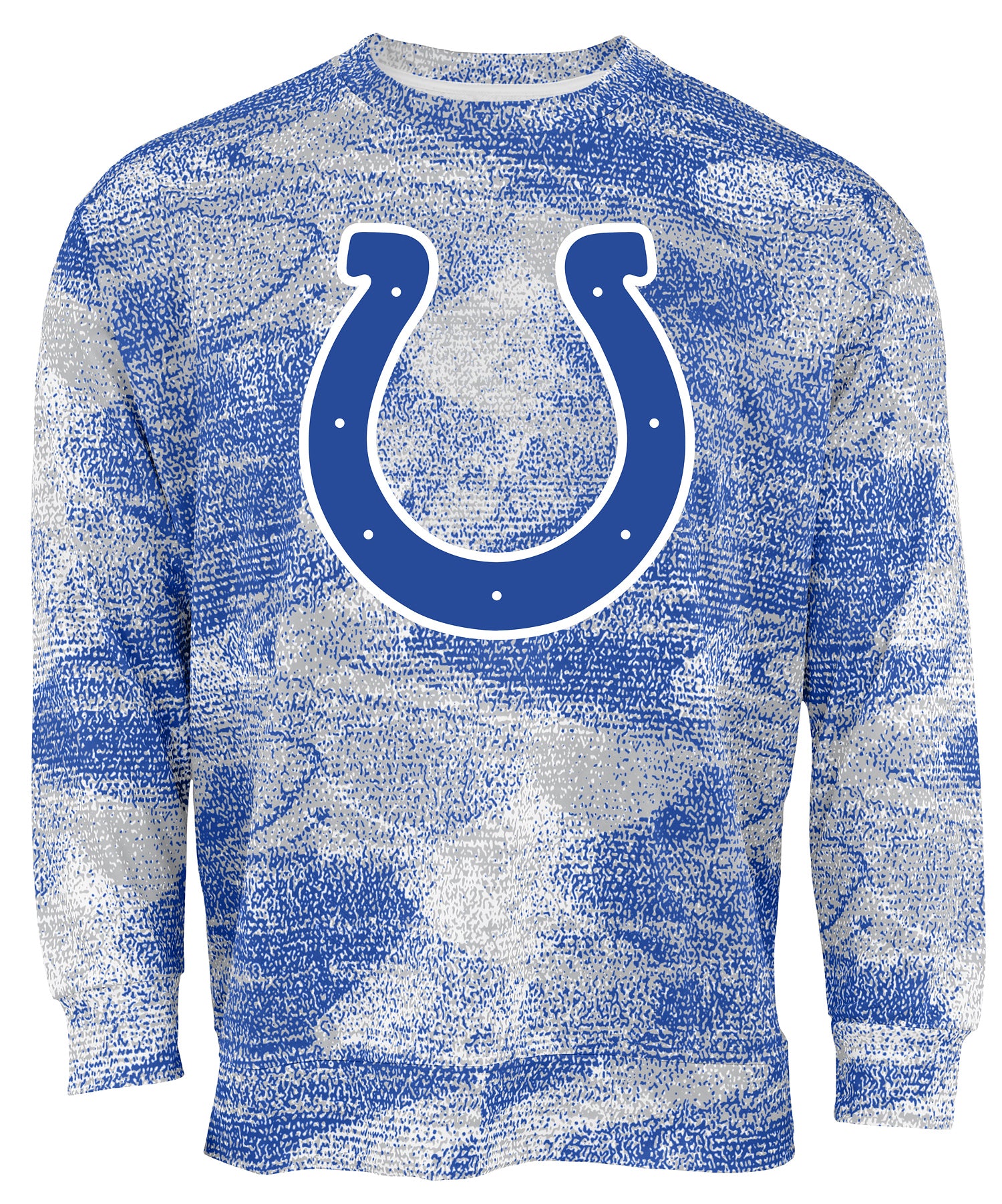 Zubaz NFL Men's Team Logo Static Crew Neck Sweatshirt Indianapolis Colts