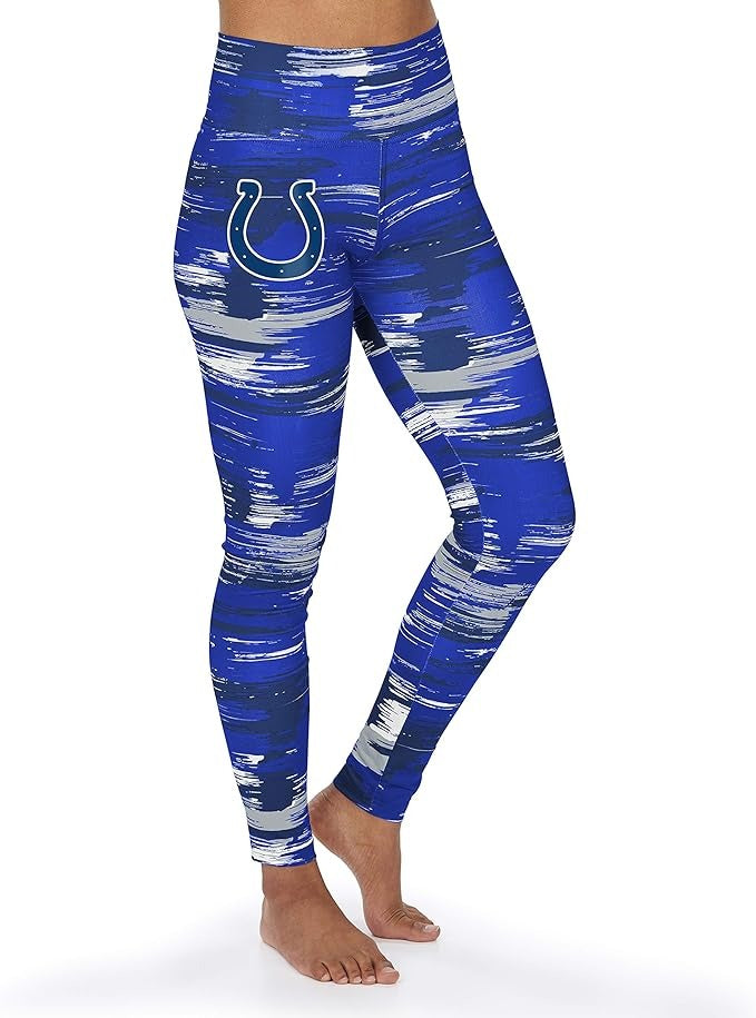 Zubaz NFL WOMEN'S INDIANAPOLIS COLTS TEAM COLOR BRUSHED PAINT LEGGING