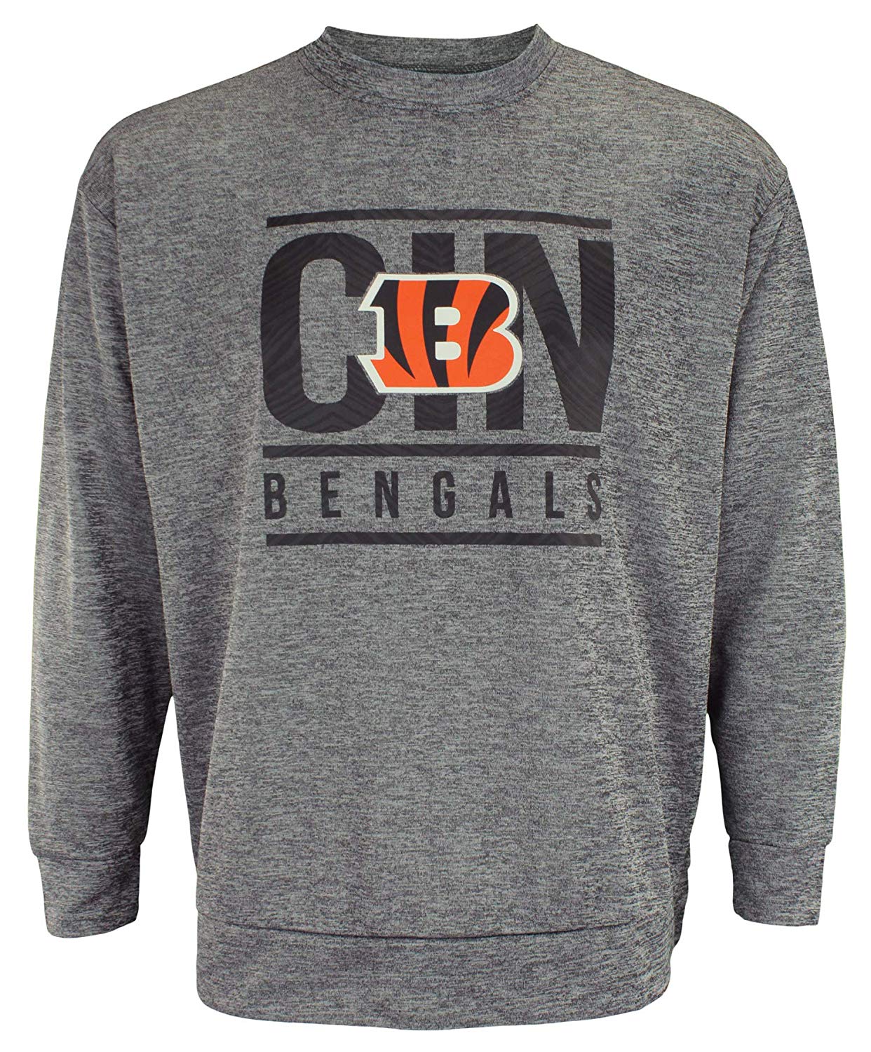 Zubaz NFL Cincinnati Bengals Men's Lightweight French Terry Crew Neck Sweatshirt