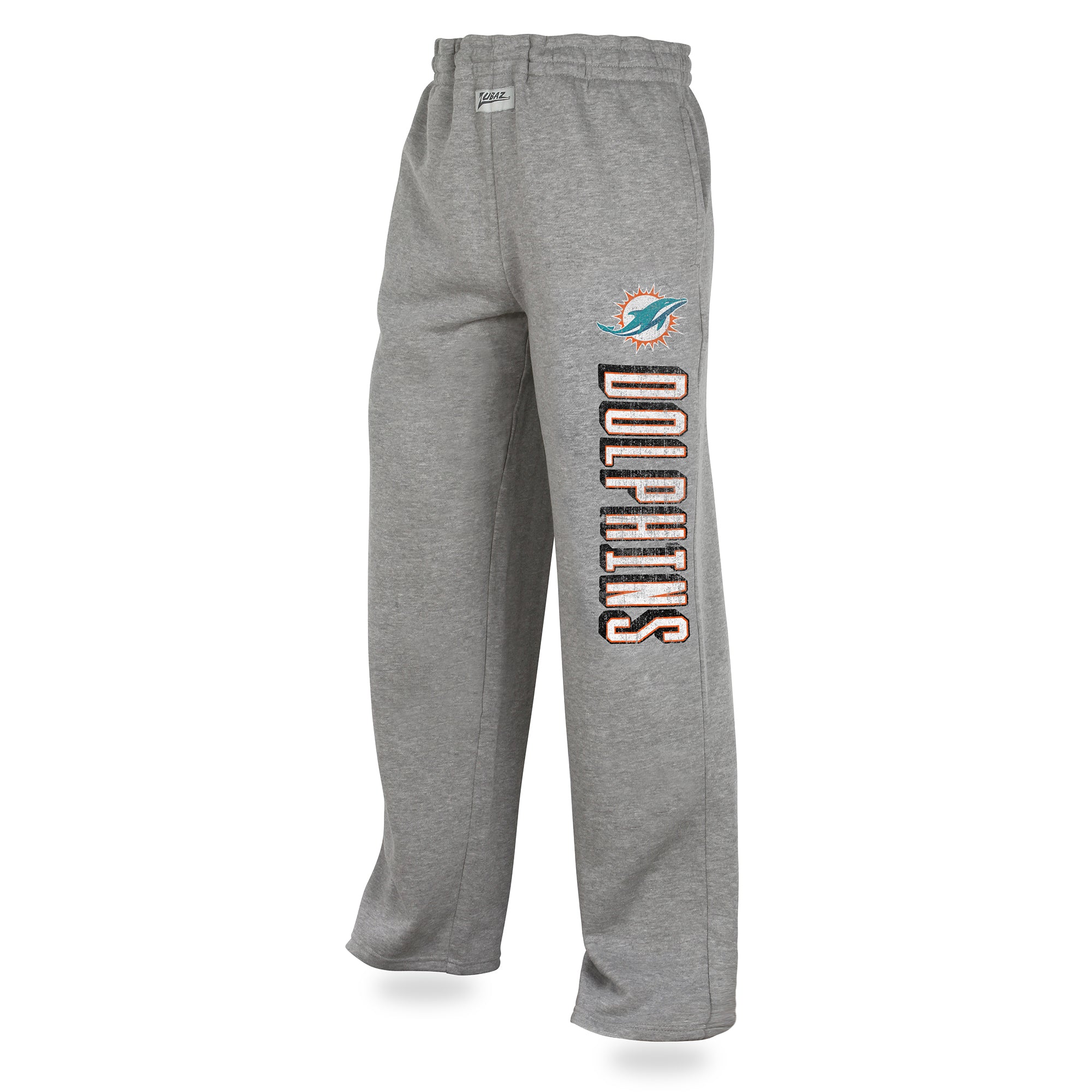 Zubaz NFL Men's Miami Dolphins Sweatpants, Heather Gray