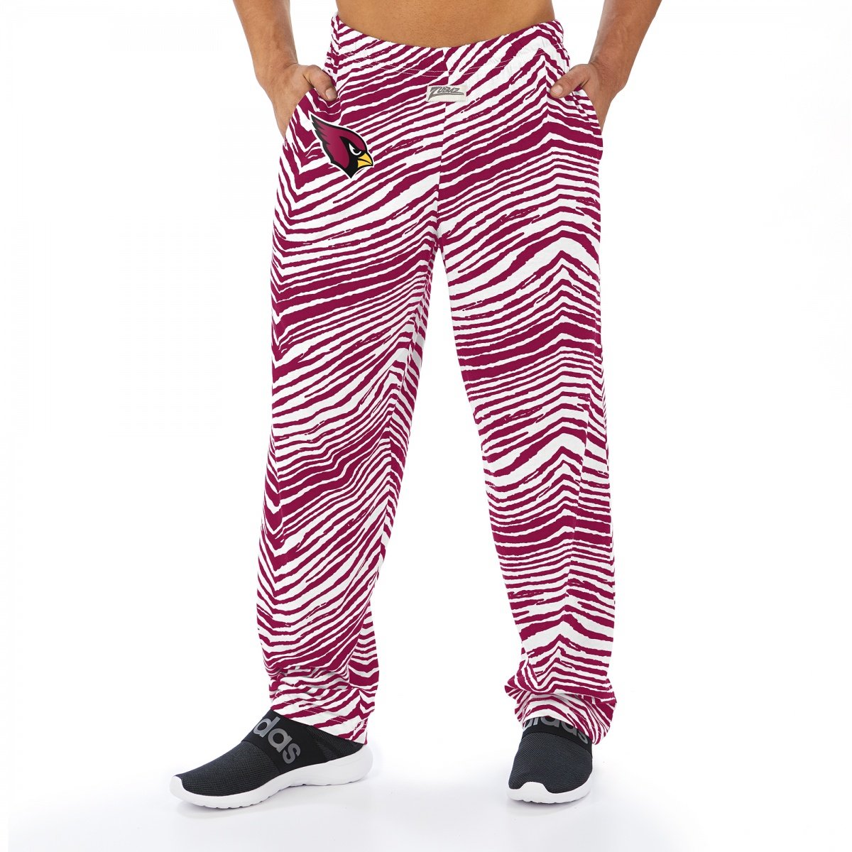 Zubaz NFL Men's Arizona Cardinals Classic Zebra Print Team Logo Pants