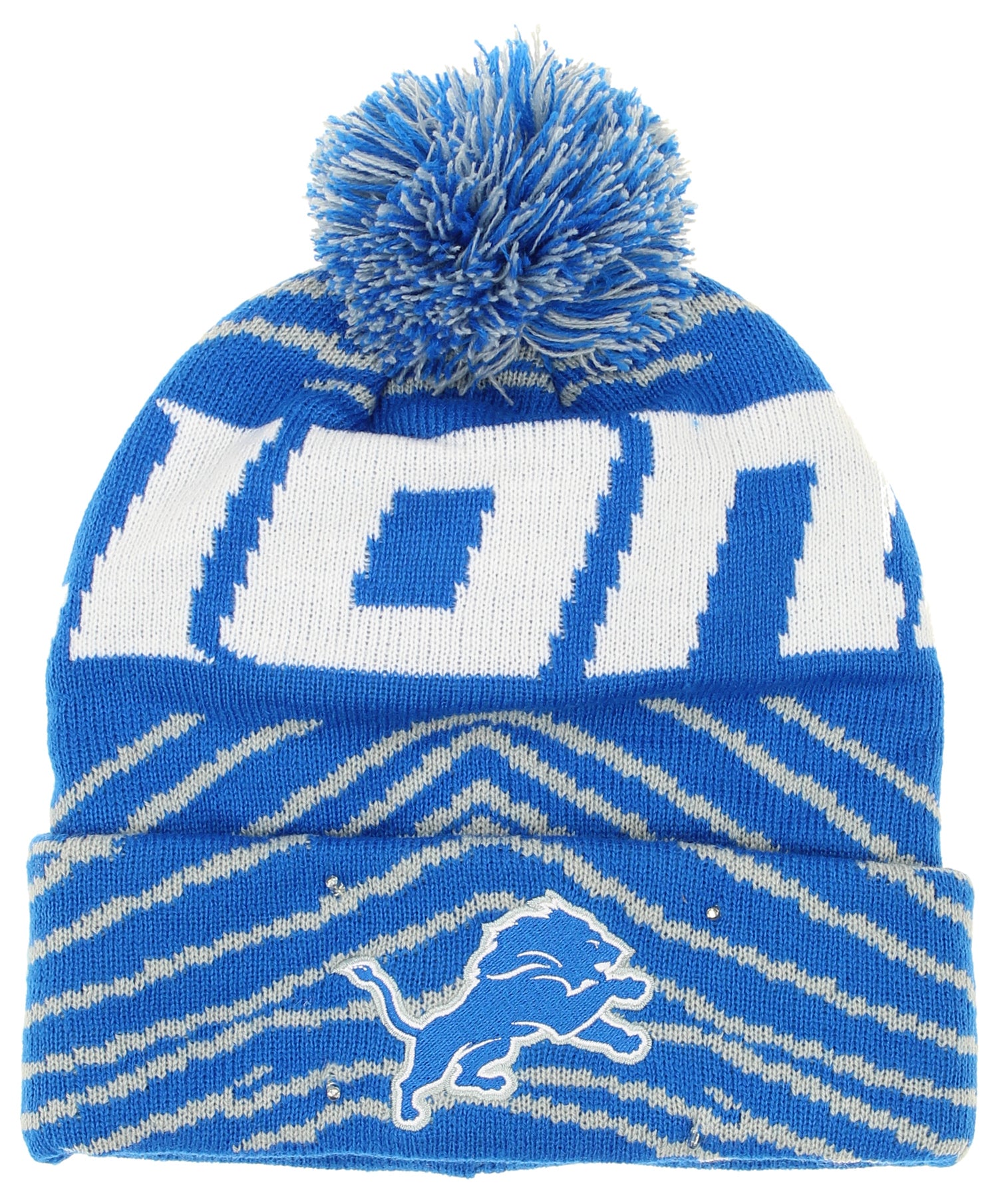 FOCO X Zubaz NFL Collab 3 Pack Glove Scarf & Hat Outdoor Winter Set, Detroit Lions