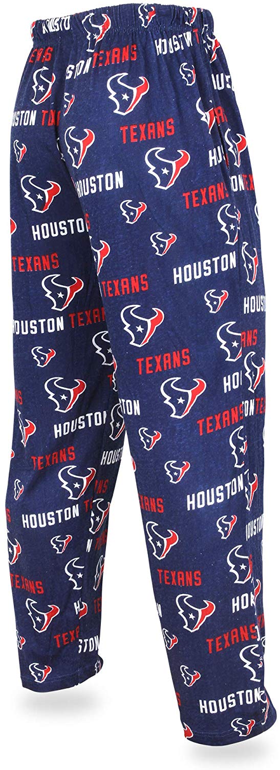 Zubaz NFL Football Men's Houston Texans Print Logo Comfy Pants w/Wordmark