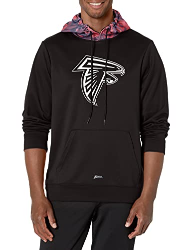 Zubaz NFL Men's Atlanta Falcons Team Color Camo Back Panel Hoodie