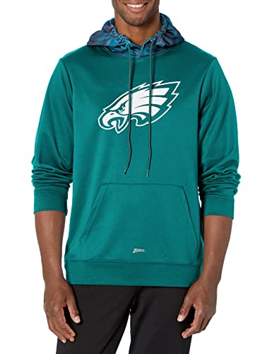 Zubaz NFL Men's Philadelphia Eagles Team Color Camo Back Panel Hoodie