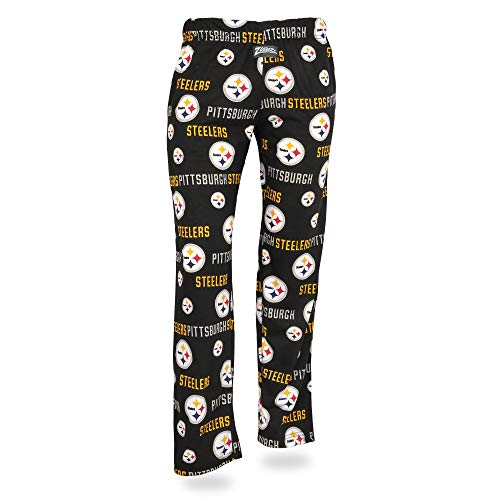 Zubaz NFL Women's Pittsburgh Steelers Comfy Lounge Pants, Black