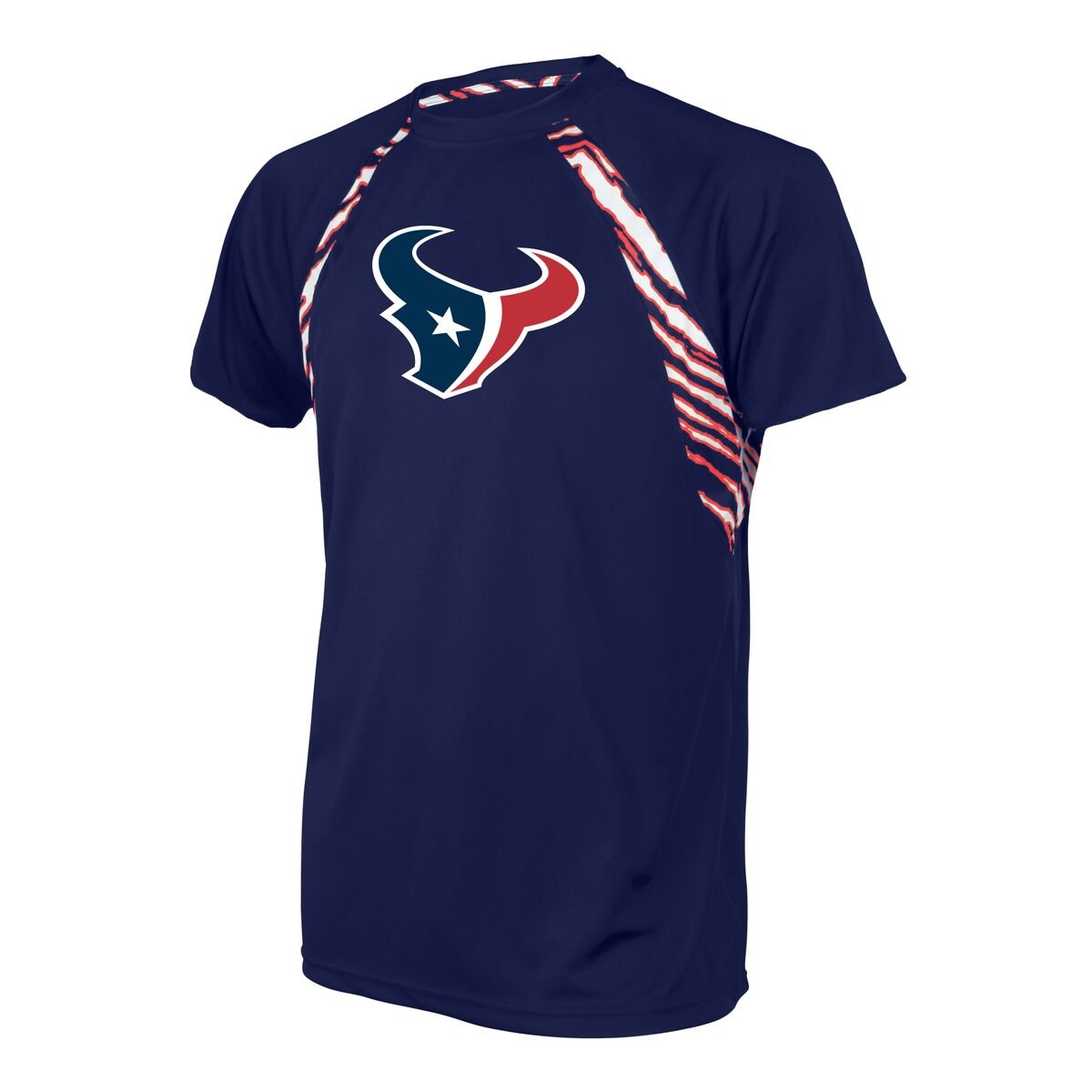 Zubaz NFL Texans Men's Short Sleeve Zebra Accent T-Shirt