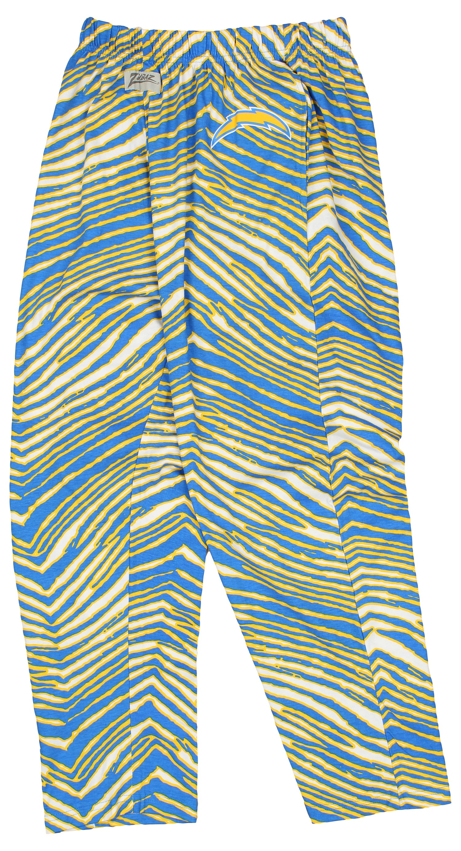 Zubaz Los Angeles Chargers NFL Men's Zebra Print Left Hip Logo Lounge Pant