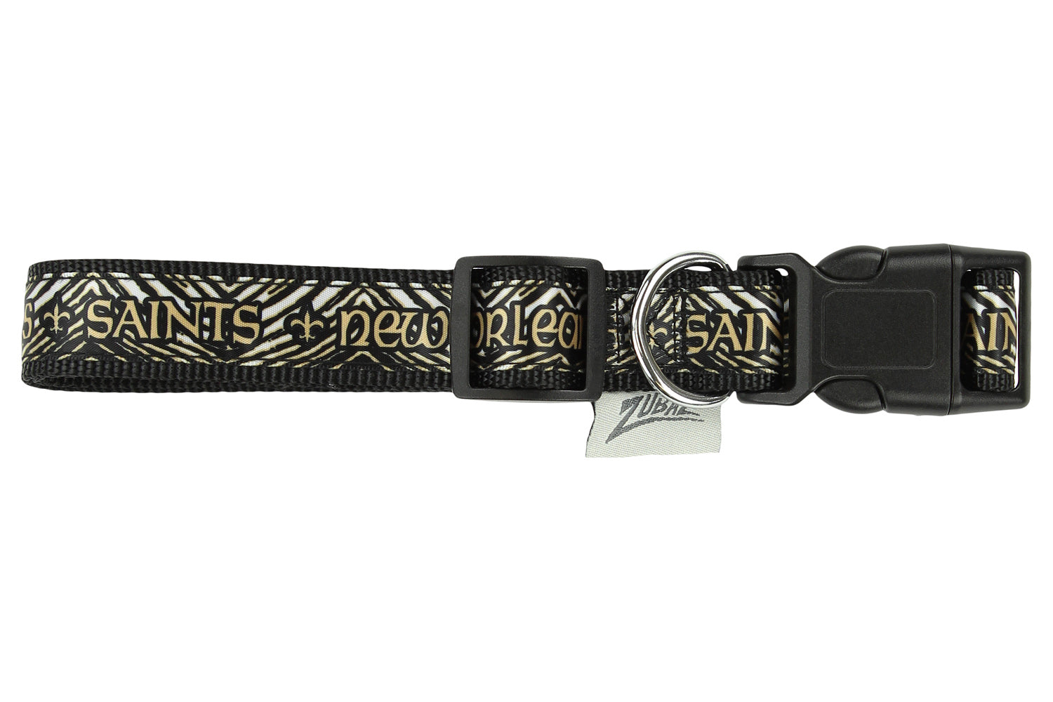 Zubaz X Pets First NFL New Orleans Saints Team Adjustable Dog Collar