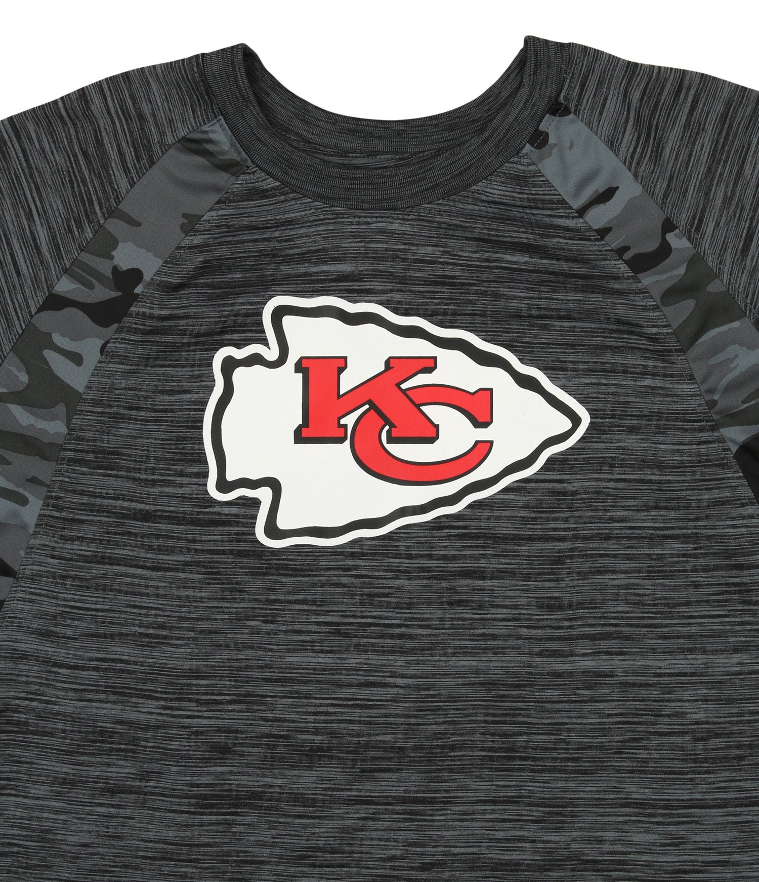 Zubaz NFL Men's Kansas City Chiefs Tonal Camo Raglan T-Shirt