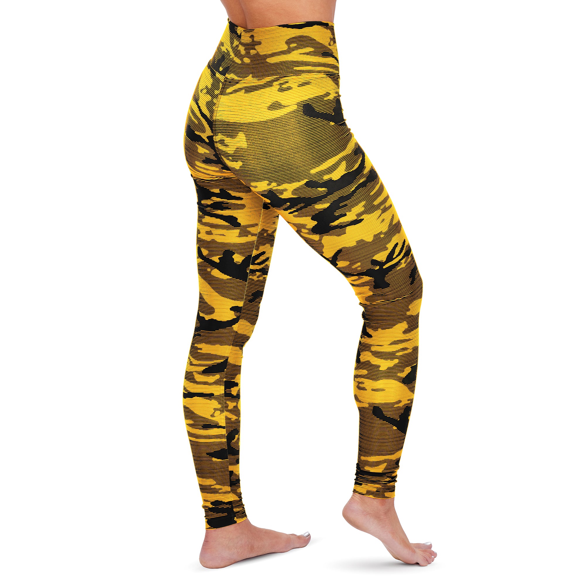 Zubaz NFL Women's Pittsburgh Steelers Marled Camo Lines Leggings