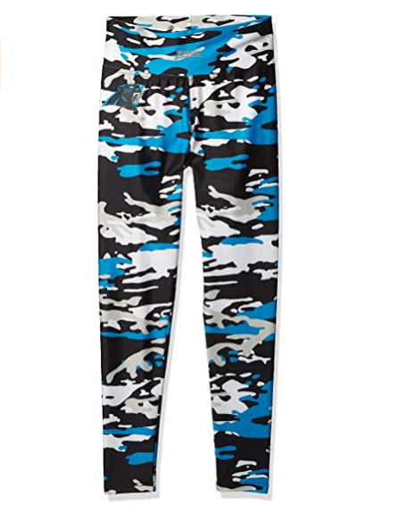 Zubaz NFL Women's Carolina Panthers Camo Print Legging Bottoms