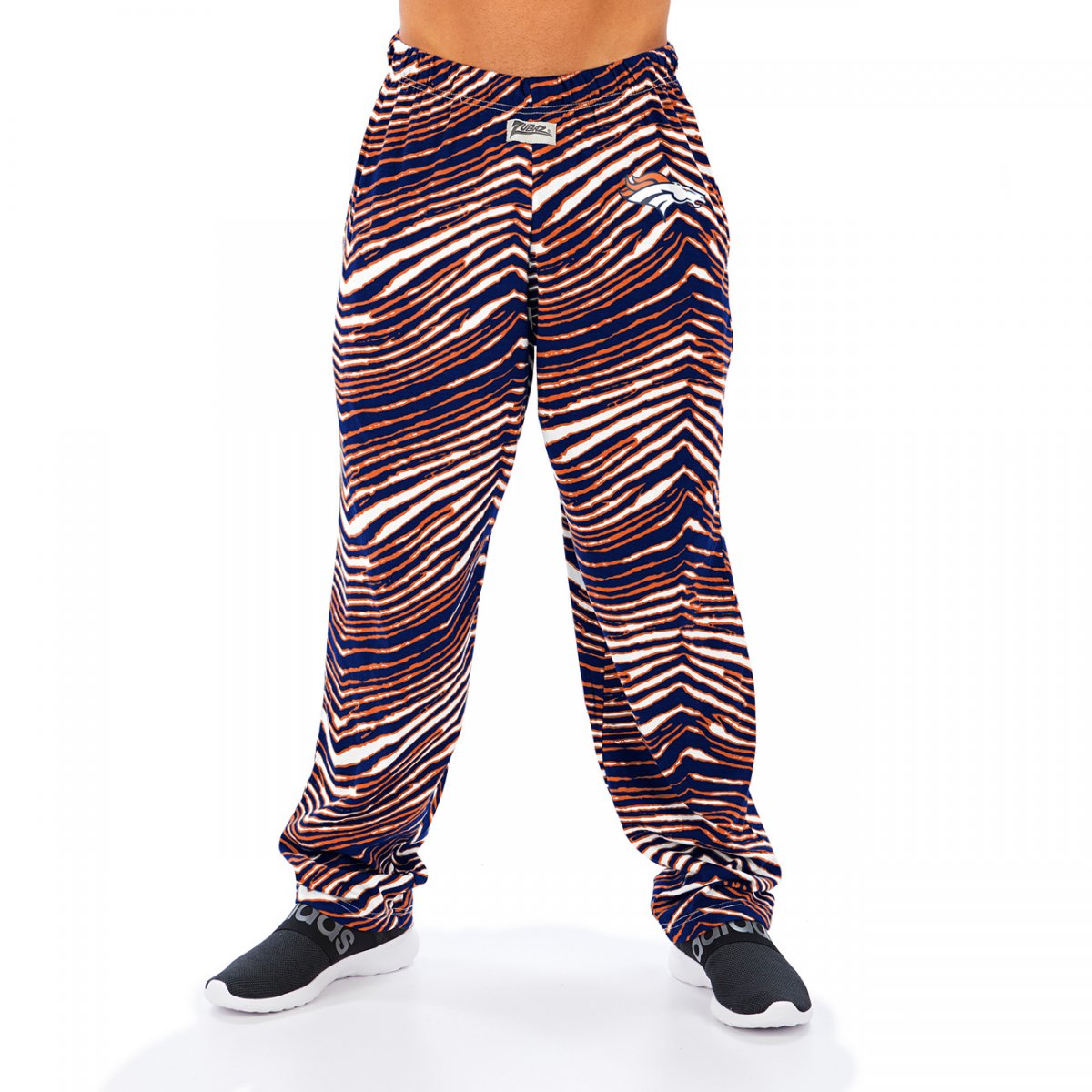 Zubaz NFL Men's Denver Broncos Classic Zebra Print Team Logo Pants