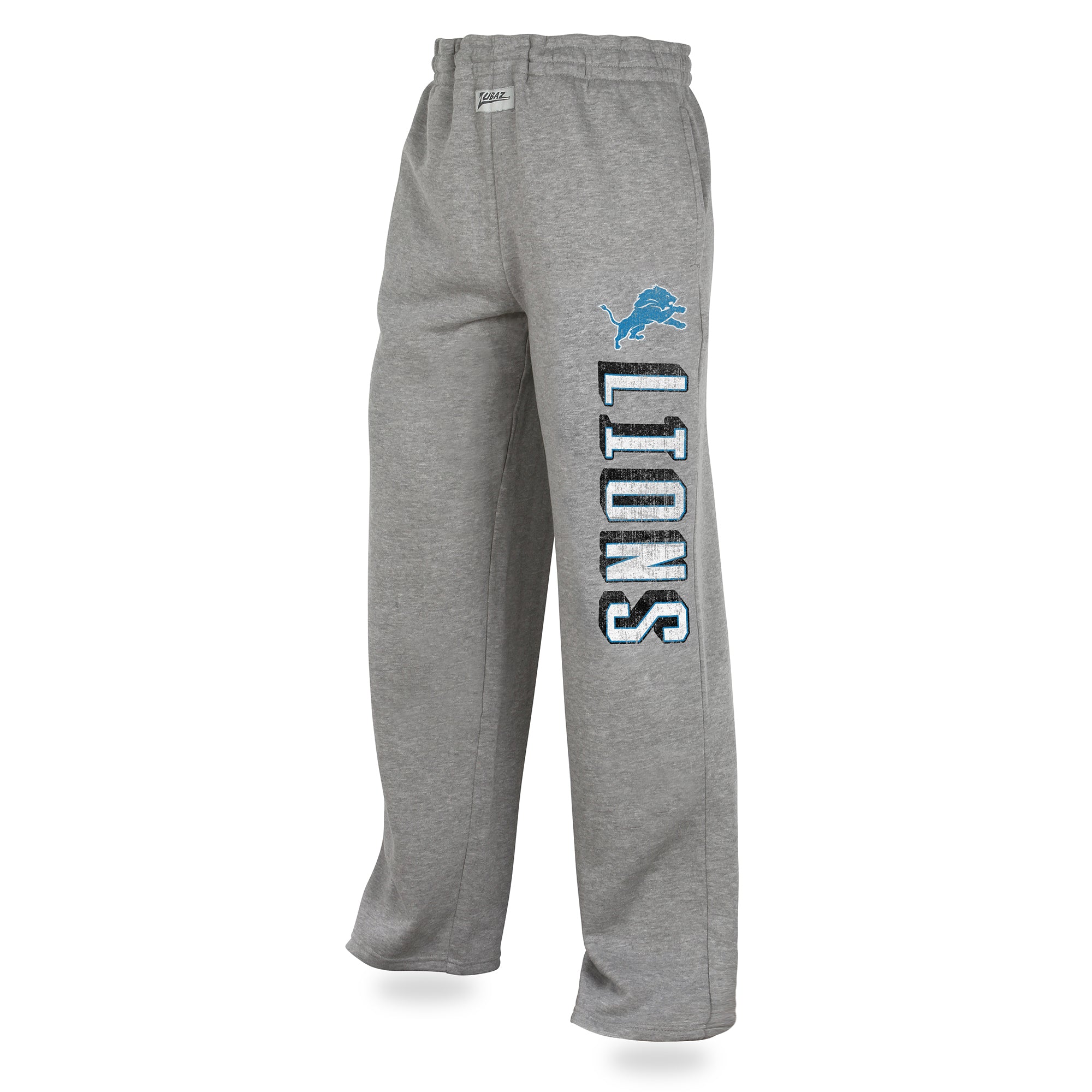 Zubaz NFL Men's Detroit Lions Sweatpants, Heather Gray