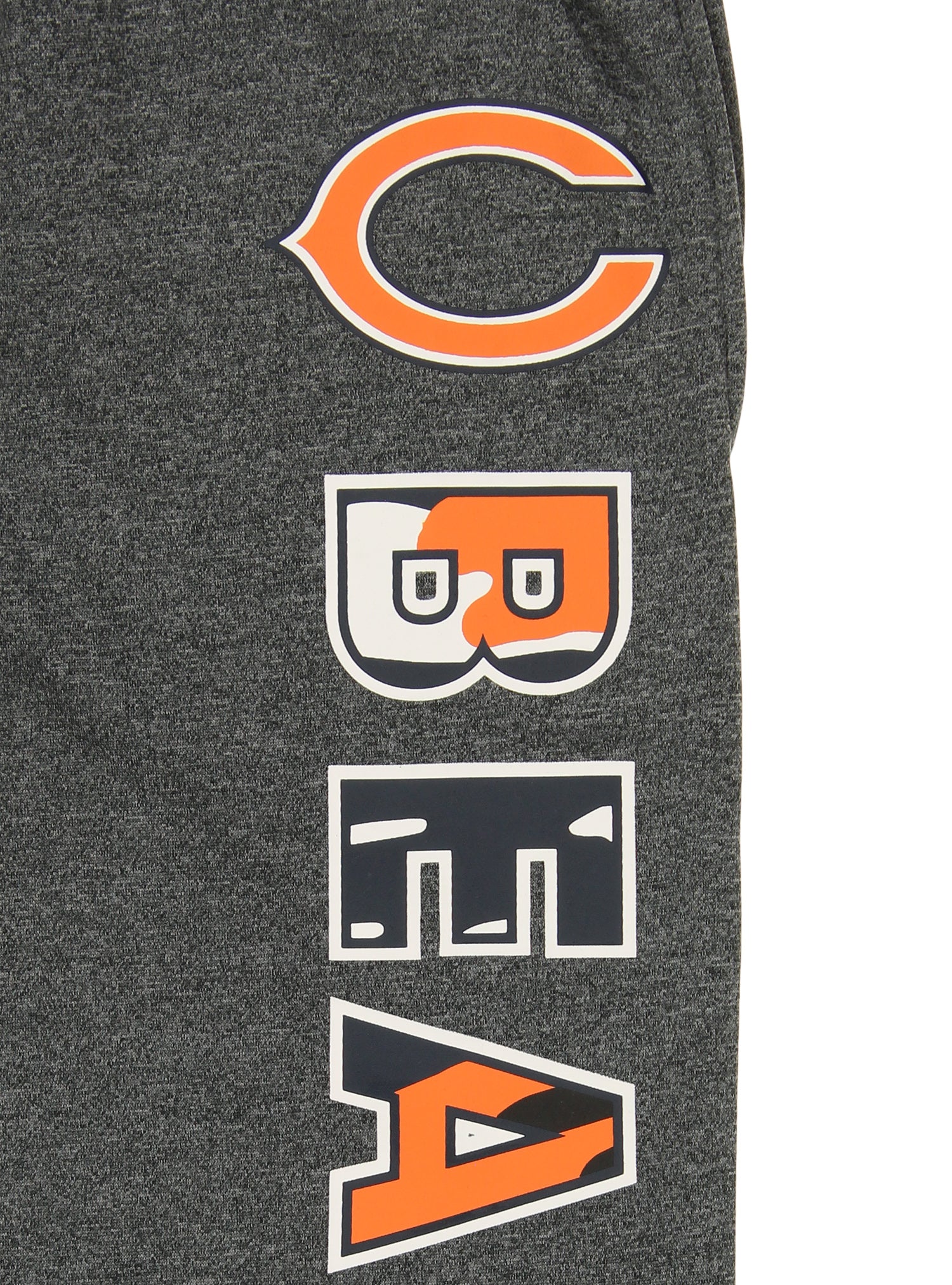 Zubaz NFL Men's Chicago Bears Poly Fleece Dark Heather Gray Sweatpants