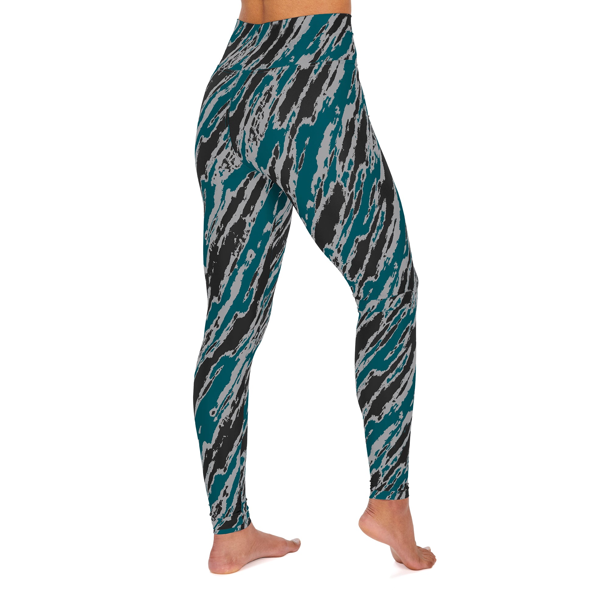 Zubaz NFL Women's Philadelphia Eagles Diagonal Streak Leggings