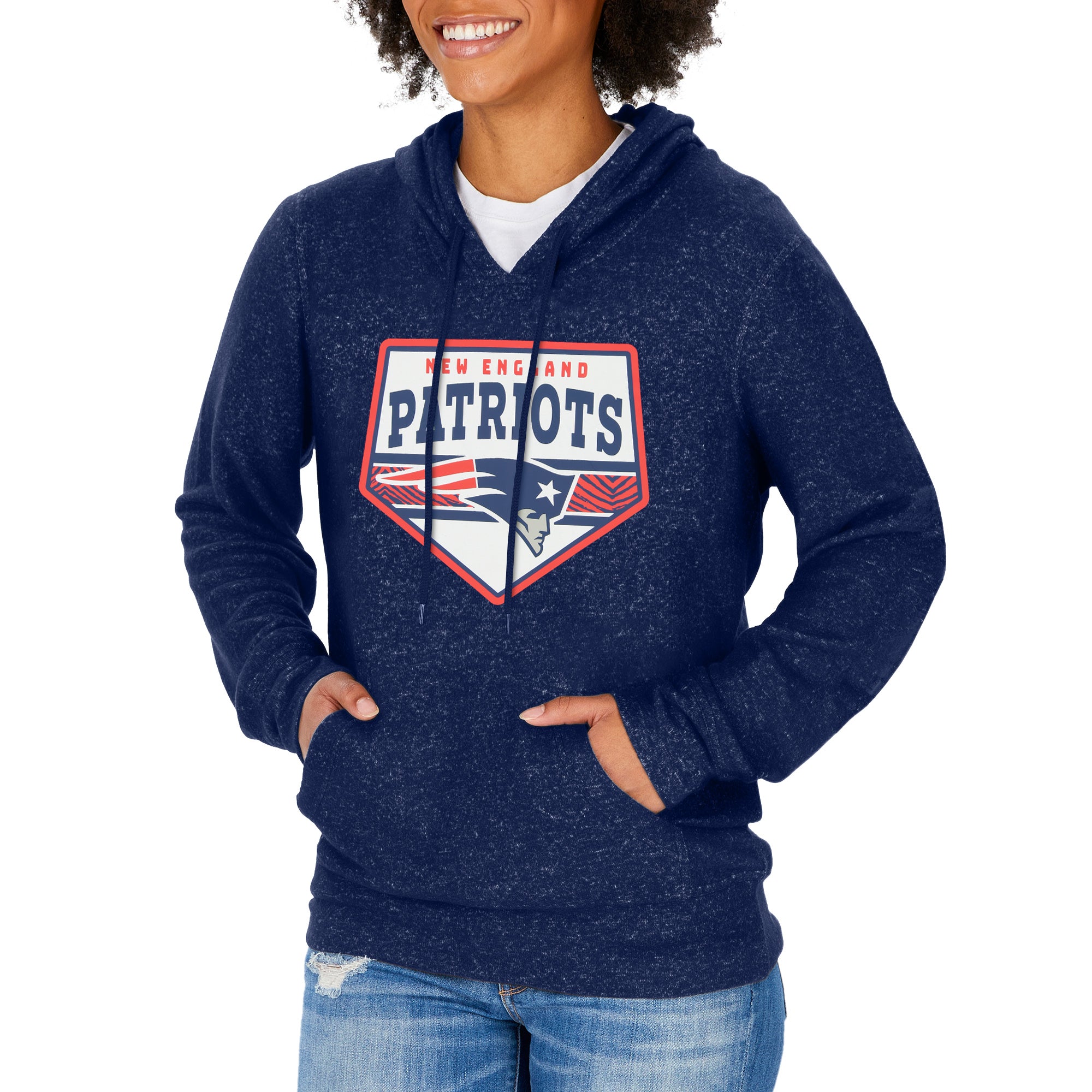 Zubaz NFL Women's New England Patriots Team Color Soft Hoodie