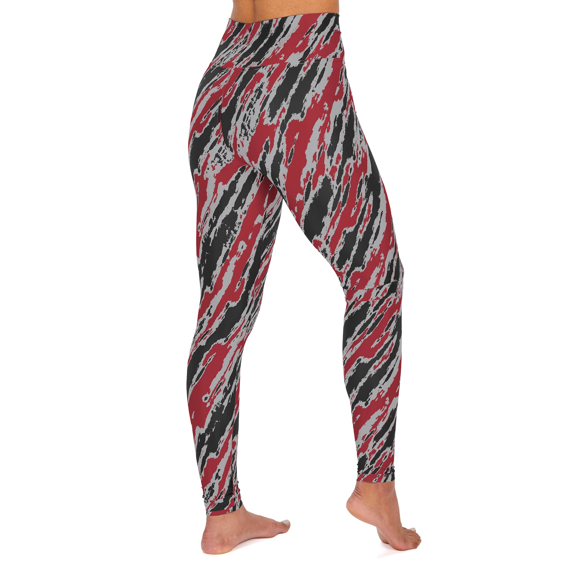 Zubaz NFL Women's Atlanta Falcons Diagonal Streak Leggings