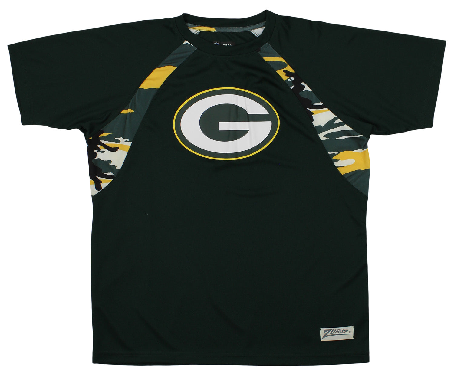 Zubaz NFL Men's Green Bay Packers Camo Solid T-Shirt